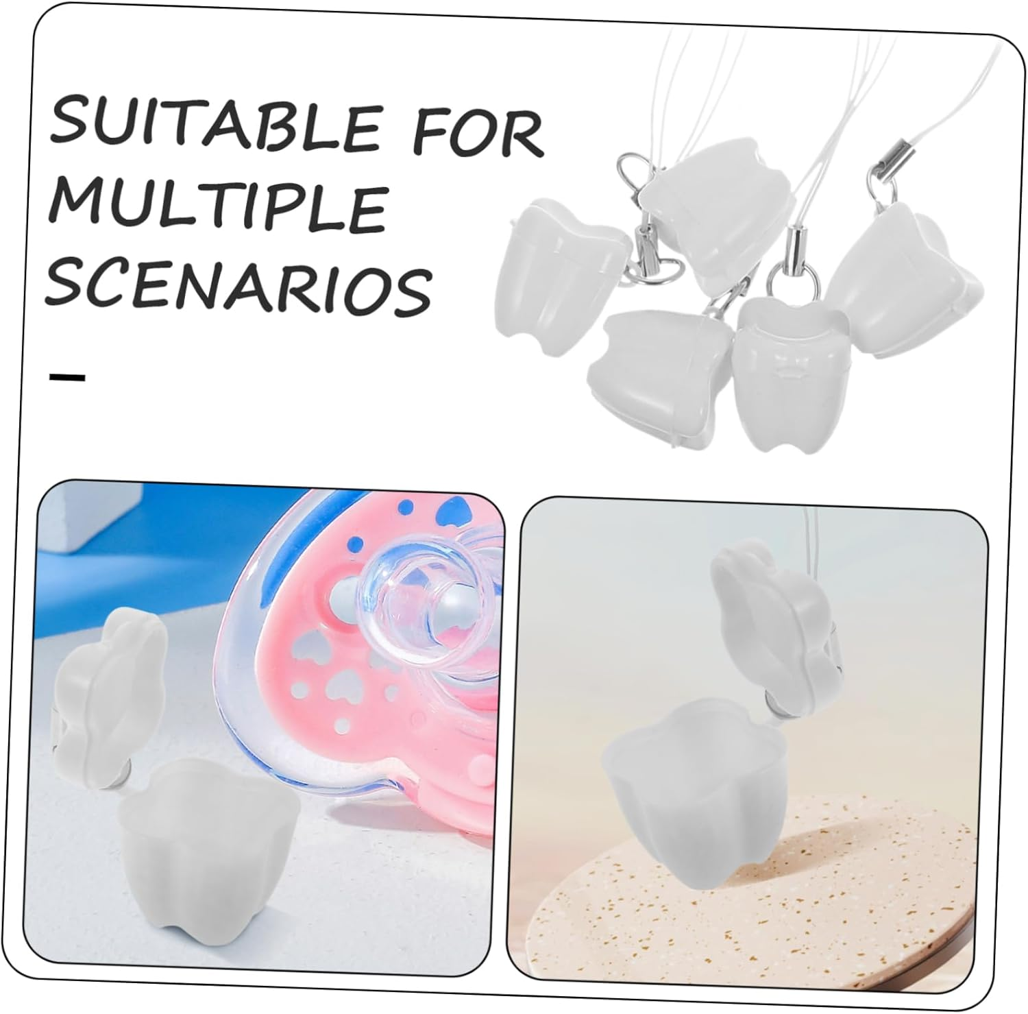 5Pcs Teeth Keepsake Box Portable Tooth Storage Container for Boy Girl'S image number 4