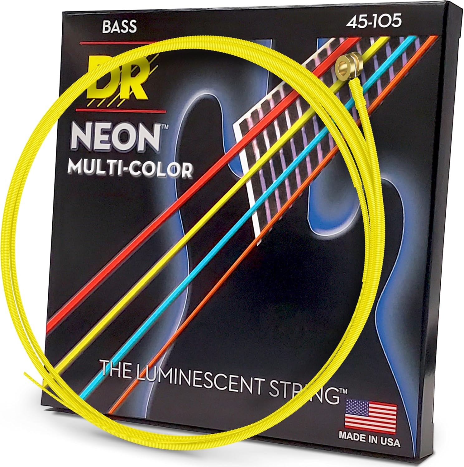 DR Strings HI-DEF NEON Bass Guitar Strings (NMCB-45) image number 1