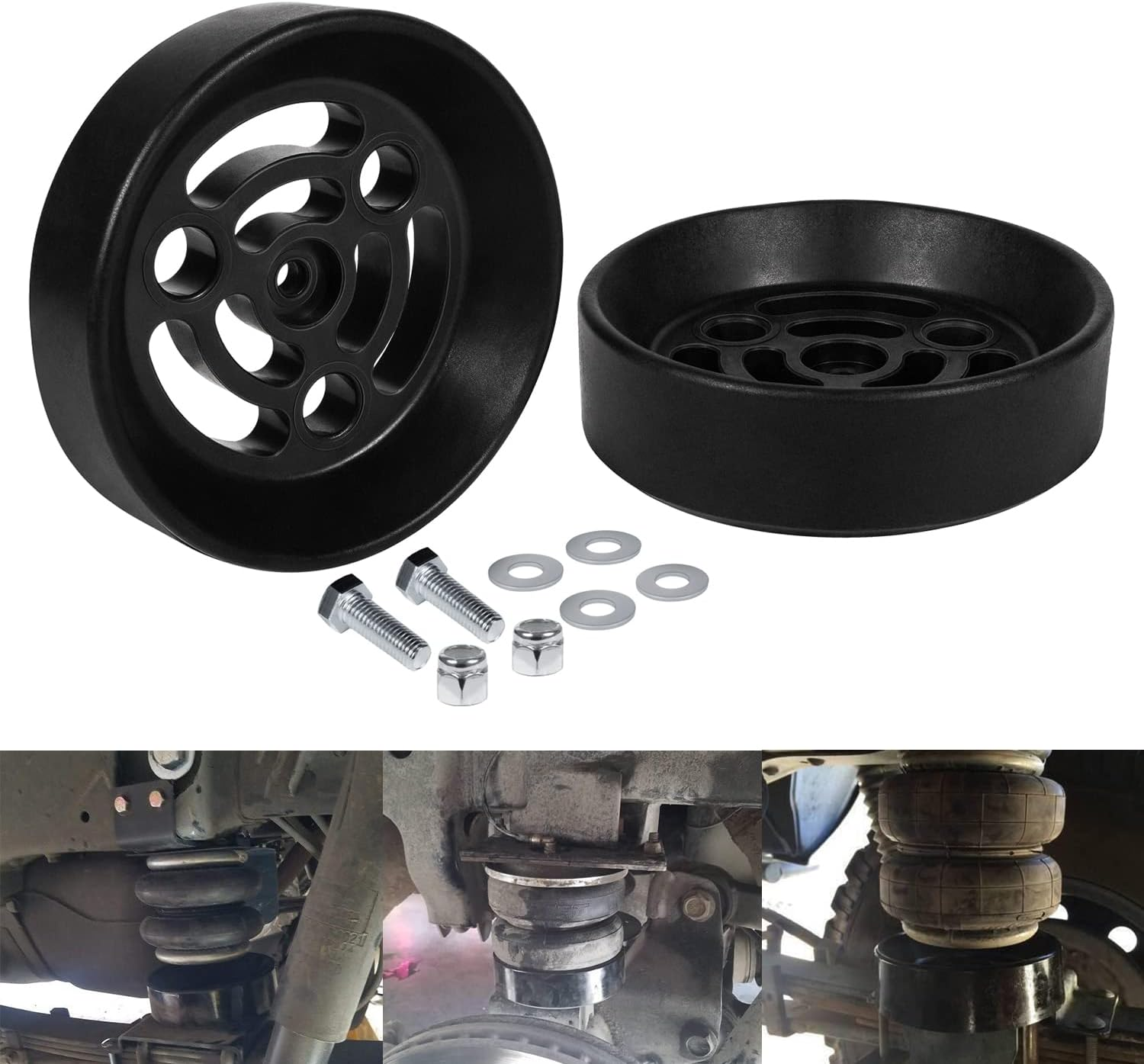 Air Bag Cradle Kits Fits for Full Suspension Travel for All Vehicle with 6" Diameter Air Bags and Full Size of Half Ton Truck 2/4WD #KU09140BK image number 2