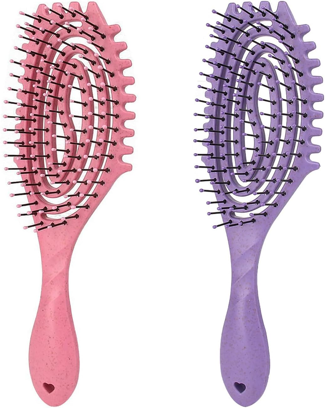 2 Pieces Styling Comb, Head Massage Comb, Hair Styling Brush, Hairdressing Supplies (Pink, Purple) image number 3