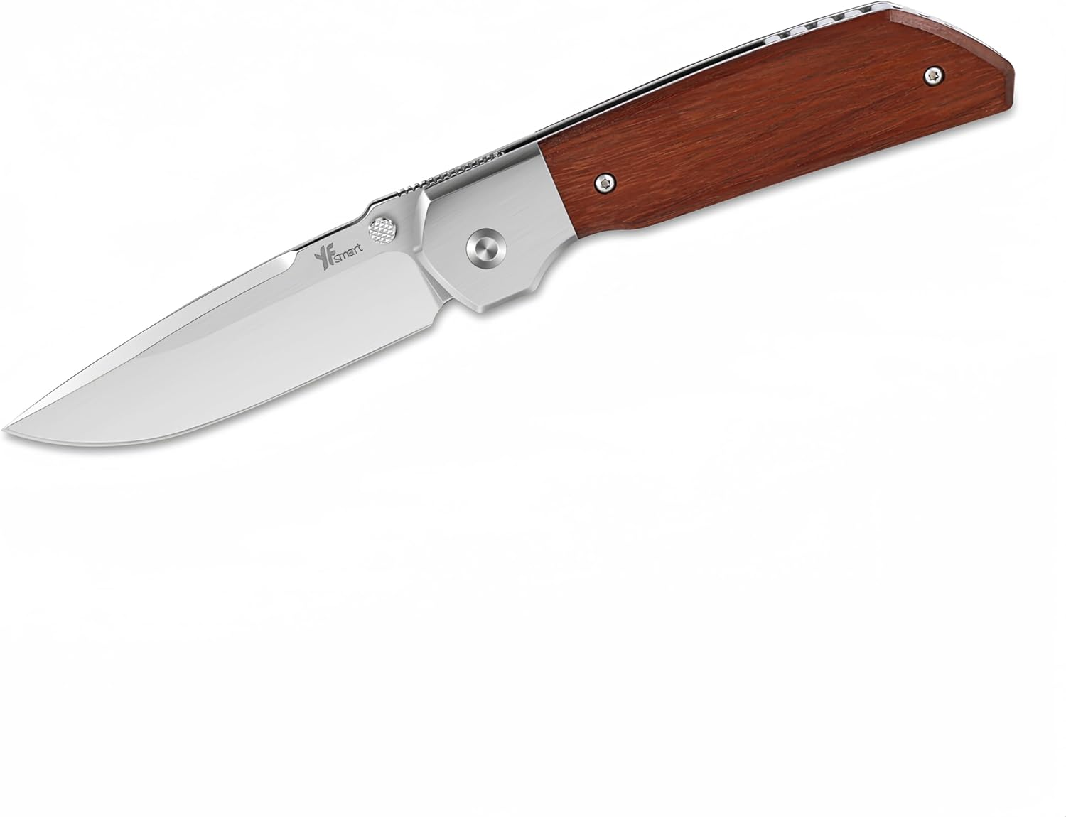 YF SAMRT Pocket Knives,Gentleman'S Knives, D2 Blade with Wood Handle and Deep Carry Pocket Clip, Camping Hunting Pocket Knife,Edc Knives for Everyday (Large) image number 5