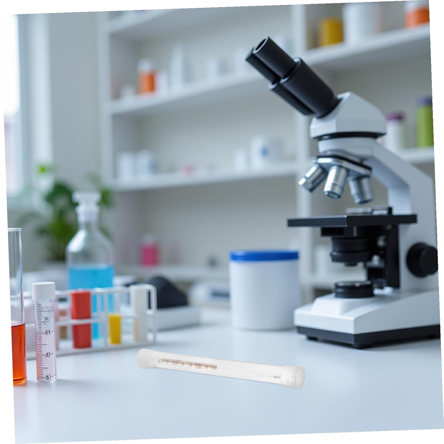 10Pcs Thermometer Storage Tubes Protective Plastic Organizer Case for Travel and Home Use round Container for Safe Handling and Drop Protection image number 5