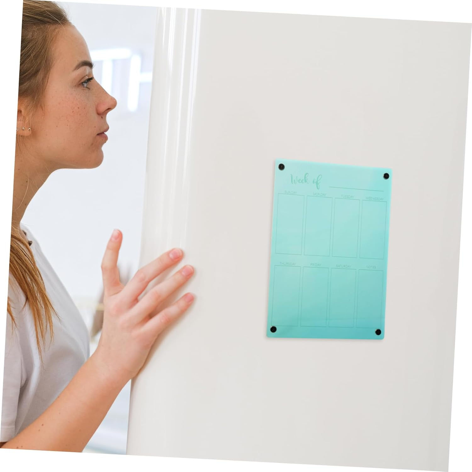 KICHOUSE Magnetic Schedule Plan Board Acrylic Fridge Dry Erase Board Weekly Planner image number 2