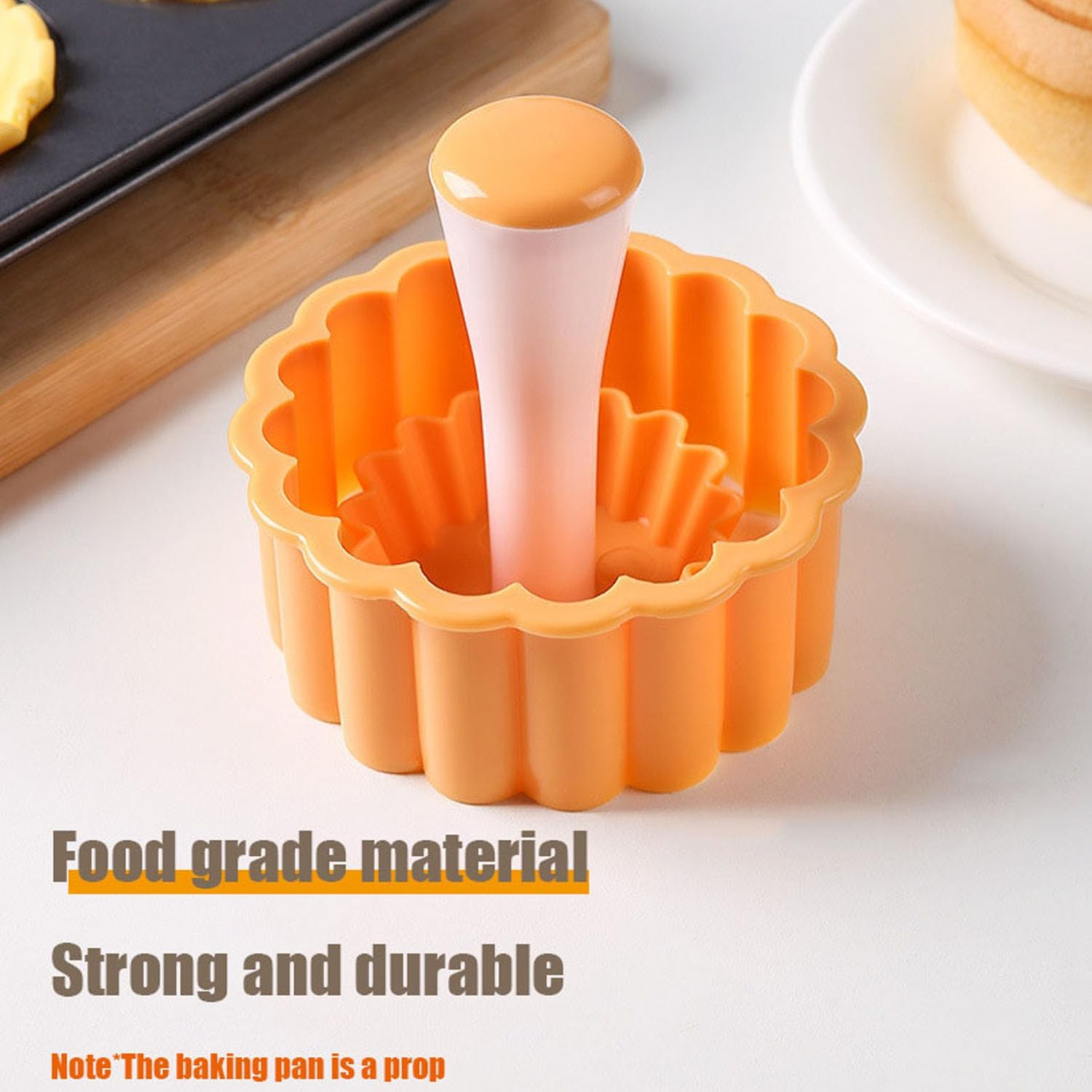 Shengsenfu Pastry Dough Tamper Kit, round Tart Shell Molds, Tart Press Tool Pastry Dough Tamper Set, Pastry Tamper Tart Shell Set, Creative Cake Cup Presser for Cookies Pies Cupcake Muffin Baking Tool image number 3