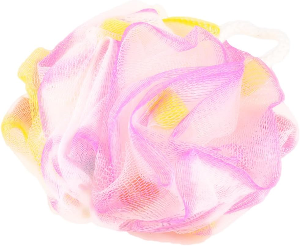 Ruilogod Bathroom Body Care Tri Color Cube Shape Embellish Sponge Bath Shower Pouf (Id: 87E 8B1 72B A2E 7E9, Small, 87E8B172Ba2E57E903497Dbb907138