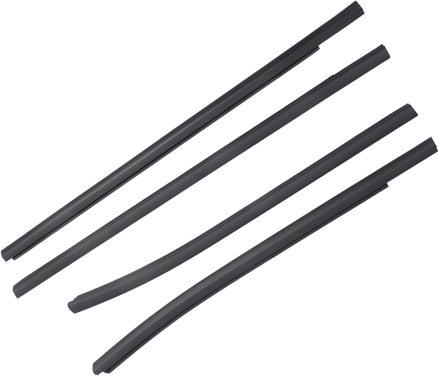 Window Moulding Trim Weatherstrip Seal Belt, 4 Pcs Car Outer Door Window Weatherstrip Molding, Compatible with Ranger PX2 PX3, Wildtrak, XLT, XL, 2012-2021, AB3926201A38AE