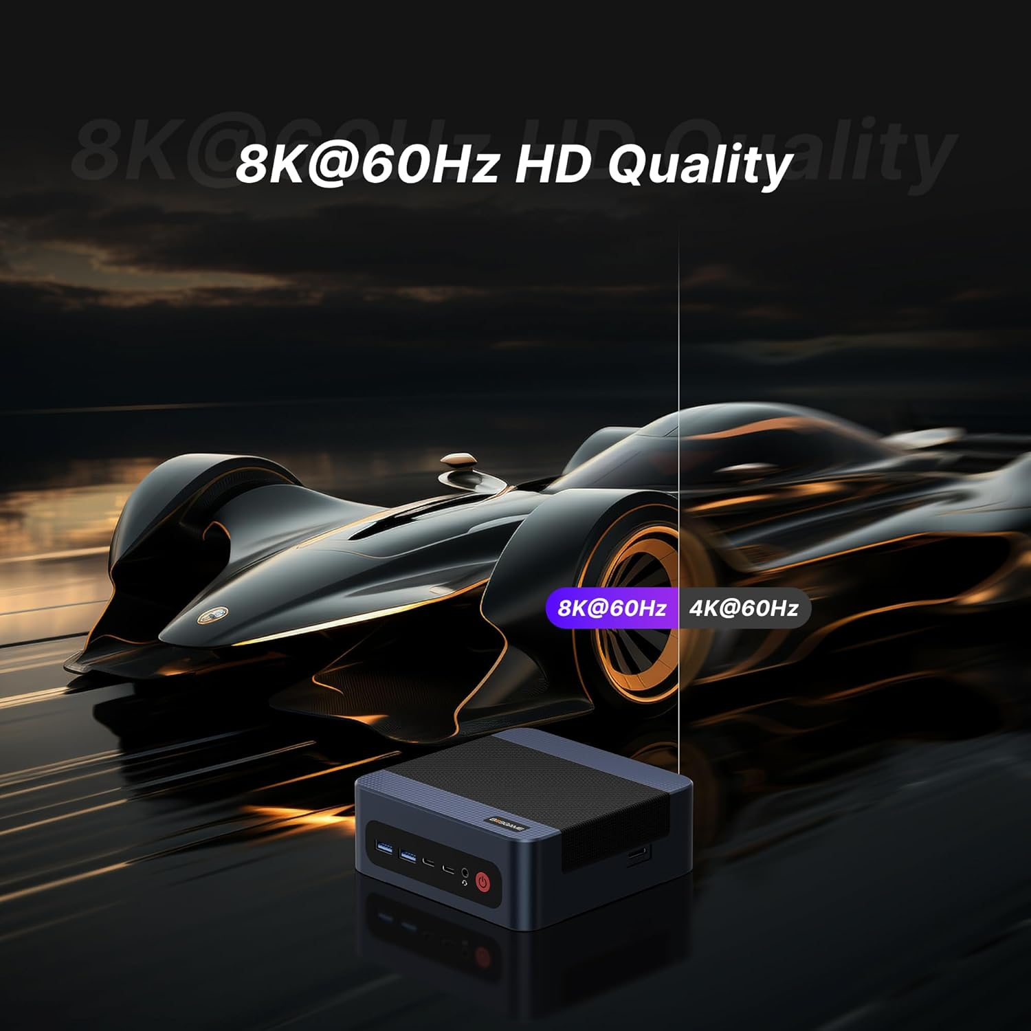 BOSGAME Oculink Gaming Mini PC AMD Ryzen 7 7840Hs(8C/16T,Up to 5.1Ghz), 32GB DDR5 5600Mhz 1TB Pcle4.0 SSD Radeon 780M Mini Desktop Computer, Quad Display Dual 2.5G LAN & Wi-Fi 6E & BT5.2 & Oculink image number 1