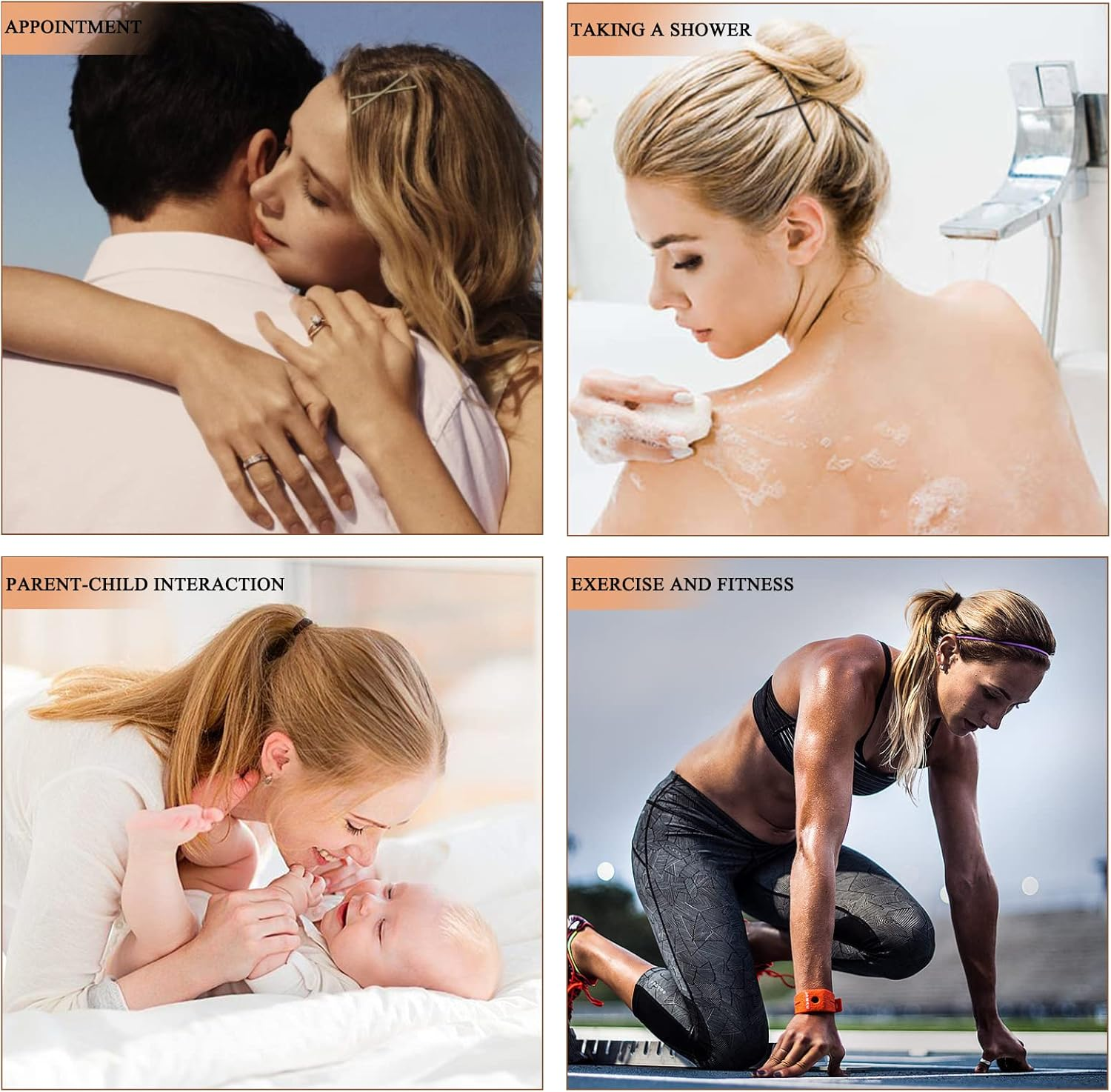 Kavya Pack of 100 Women'S Hair Bobbles (3 Colours), 20 Hair Pins (4 Colours) Bobby Pins, without Metal, Small Elastic Thin Hair Bobbles Girls Ponytail Hair Accessories-A image number 6