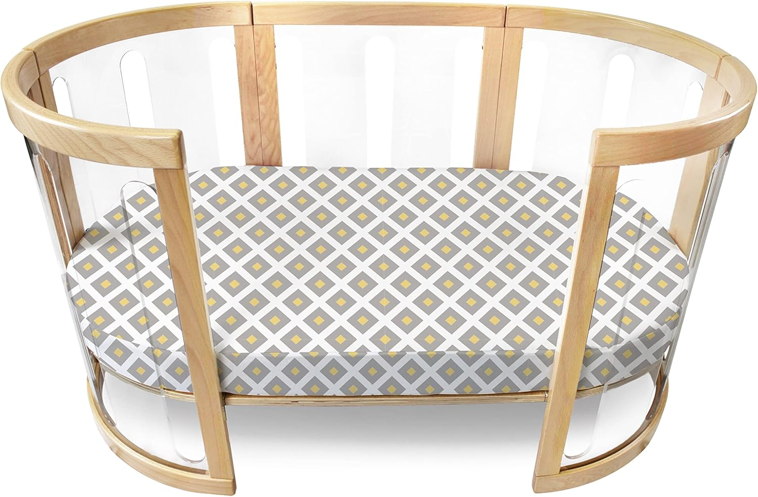 Babyhood Amani Bebe Organic Sheet, Lemon Twist (Pack of 2)