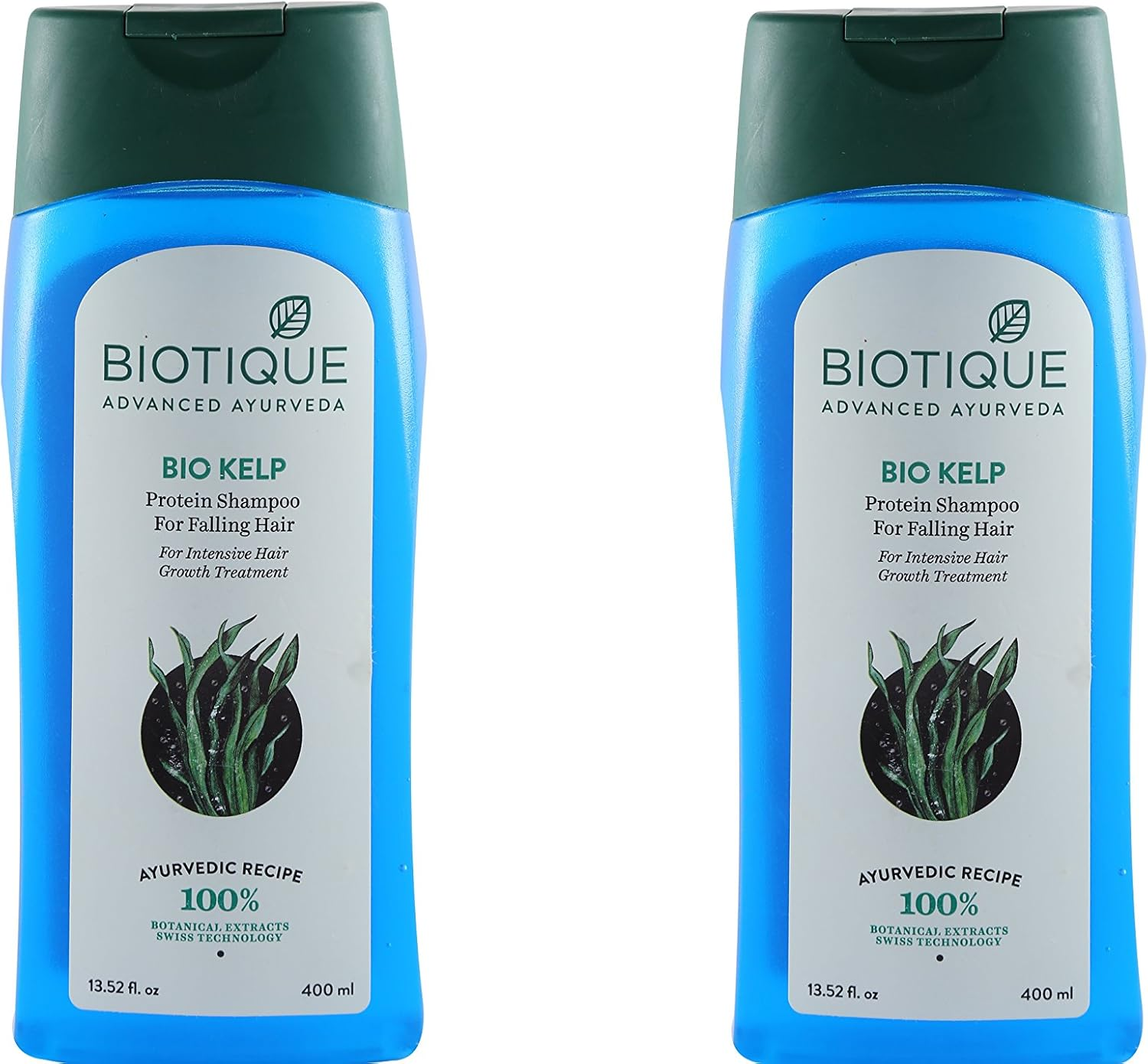 Biotique Bio Kelp Fresh Growth Protein Shampoo 400Ml (Pack of 2) image number 1