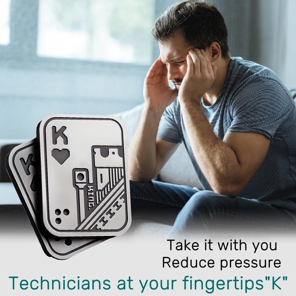 B-Qtech Fidget Slider Toys Adult, EDC Metal Fidget Slider Poker, Fidget Toys, Fingertip Toys for Adults, Slider Toy Stress Relief, Office Toys Fingertip Slider image number 1