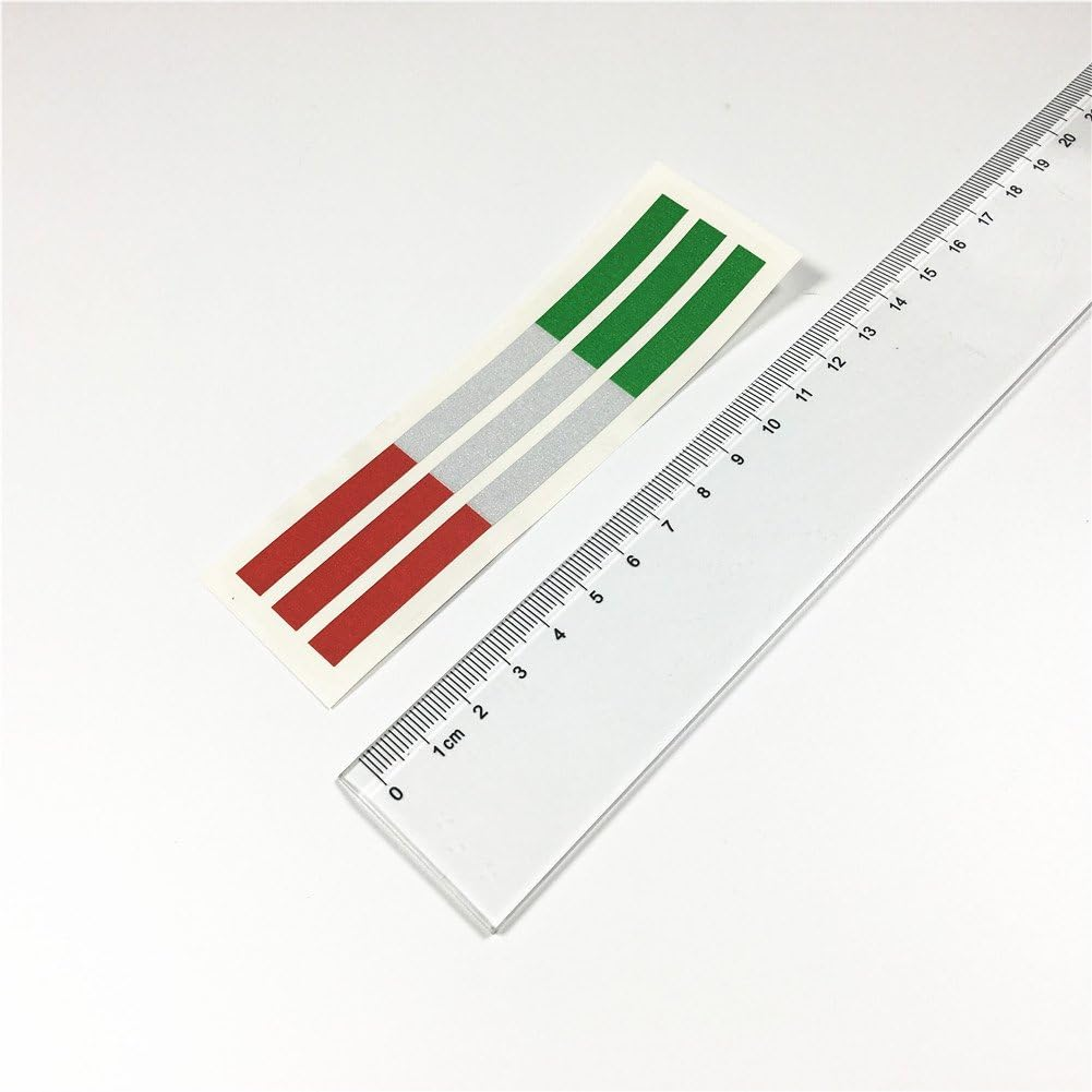 DXYMOO 2Lots National Flag Italy Motorcycle Helmet Car Sticker Decal Auto Exterior Accessories 120X8Mm image number 1