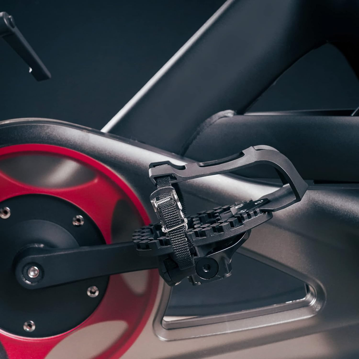 Venzo Bike Bicycle Toe Clips Cage Indoor Exercise Spin Bike Pedal Adapters - Compatible with Peloton Bike Pedal & Convert Look Delta Pedals to Toe Clip Straps - Ride with Sneakers image number 2