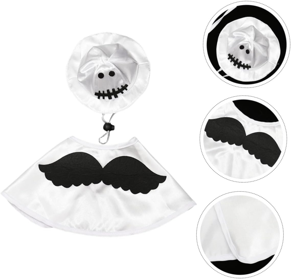 SUPVOX Pet Halloween Costume Cat Dog Cape Hat for Halloween Party Dress up Faux Fur Prop image number 4