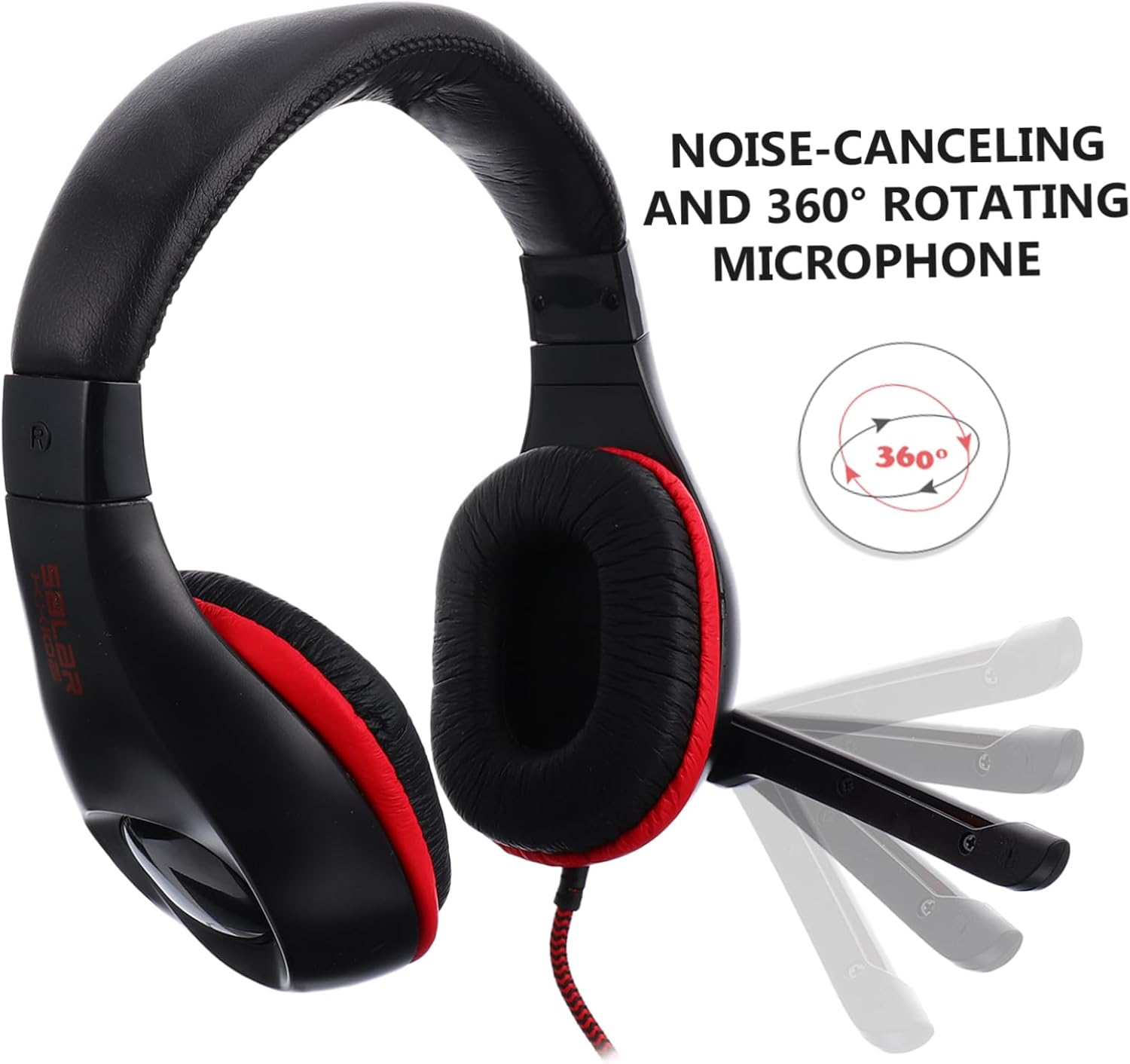 OSALADI Wired Headphones Microphone Gaming Headset for Stereo Headphones for Travel image number 4