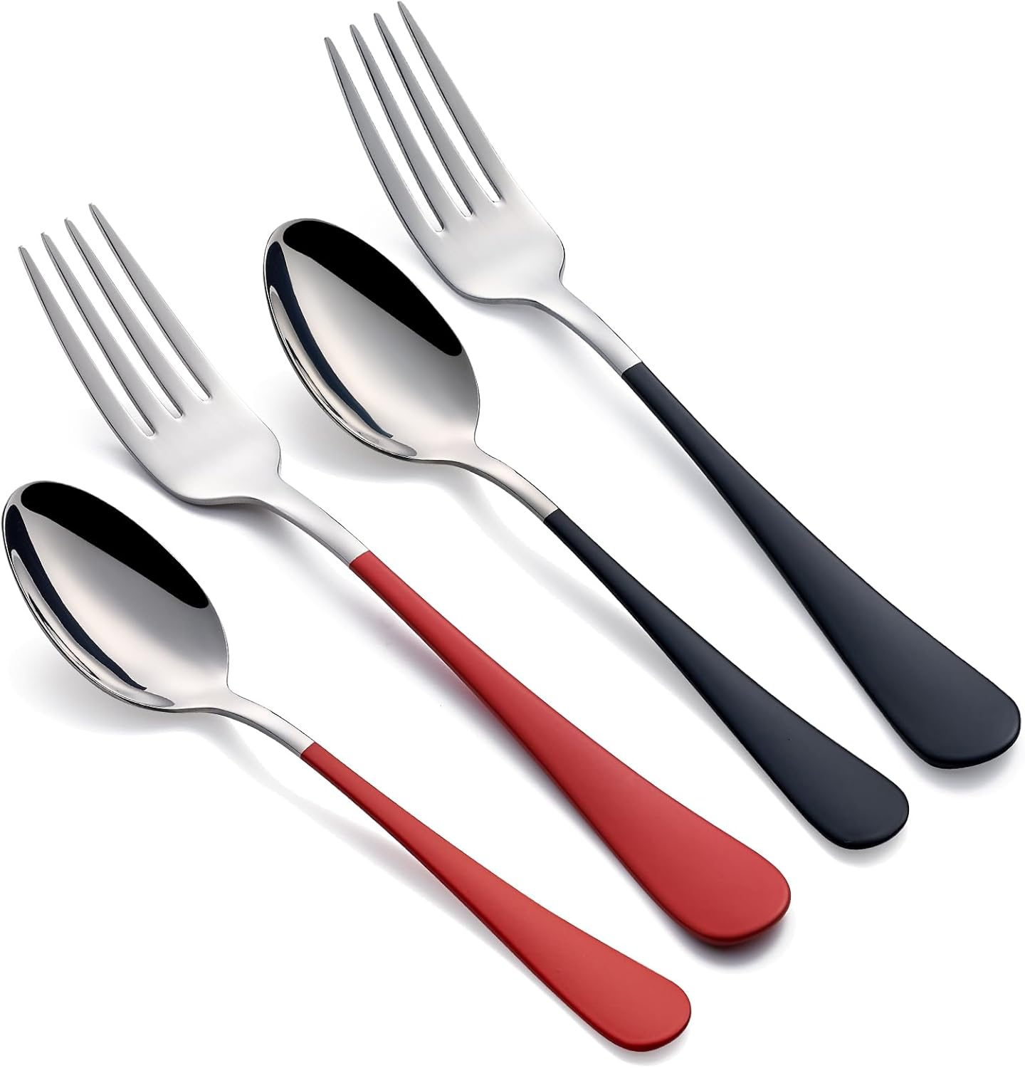 Onlycooker 5 Piece Forks Set, 18/10 Stainless Steel Korean Silverware Set Service for 5 Tableware Dinnerware Dishwasher Safe image number 6