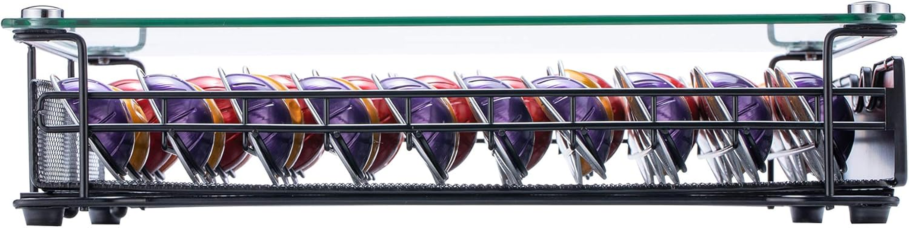 Rice Rat Vertuo Capsule Holder Drawer for Nespresso with Glass for Cabinet Vertuoline Pod Storage Rack for Counter (Class-40 Pods) - 30+ Pods image number 6