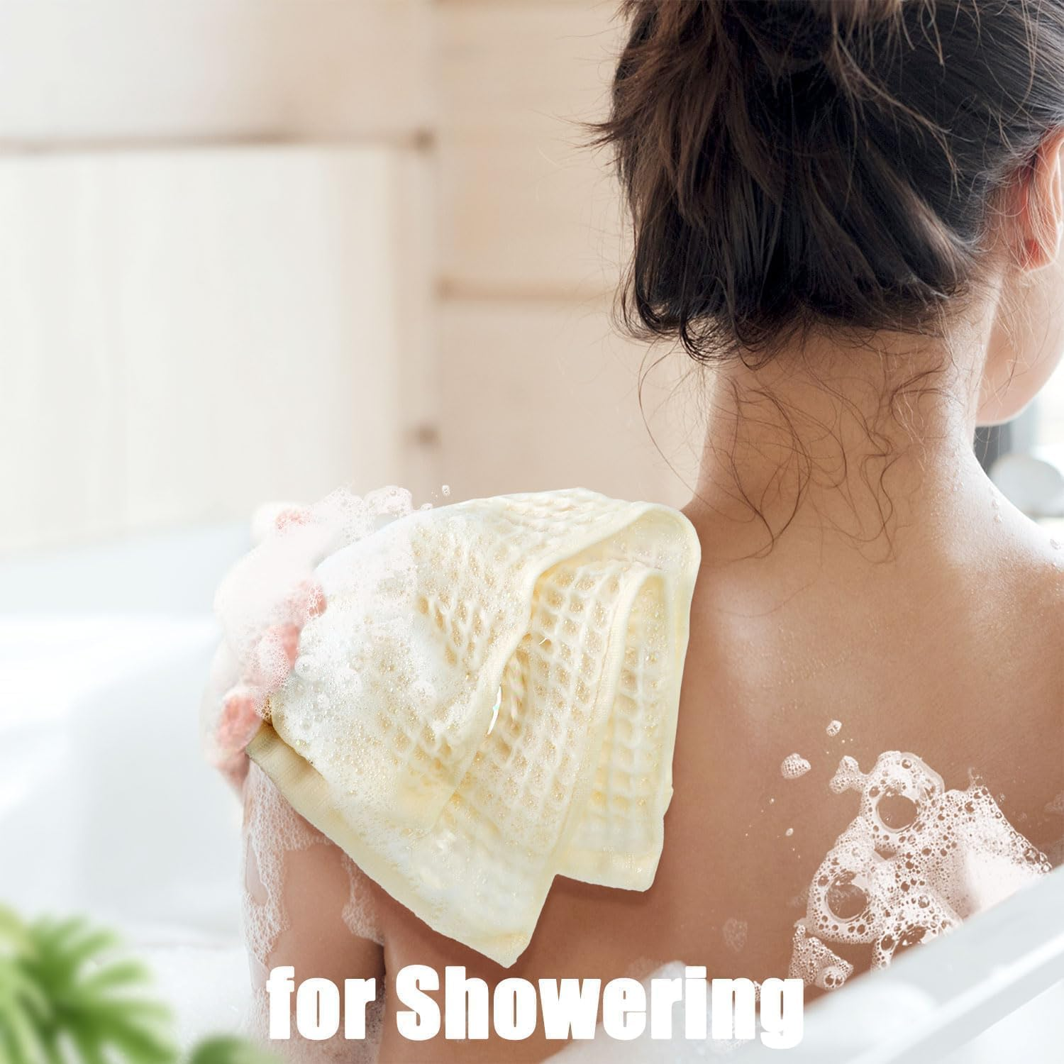 Cleanbear Wash Cloths 12 Pack，Cream Washcloths Set, 100% Cotton Waffle Weave &ndash; Fluffy, Absorbent, Quick-Drying Wash Cloths for Showering, Face, Body, and More image number 6