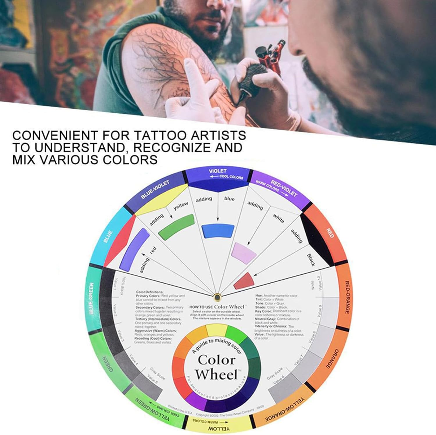 Color Wheel - 3Pcs Creative Color Wheels, Color Wheels for the Artist, Art Class Teaching Tool, Color Mixed Guide