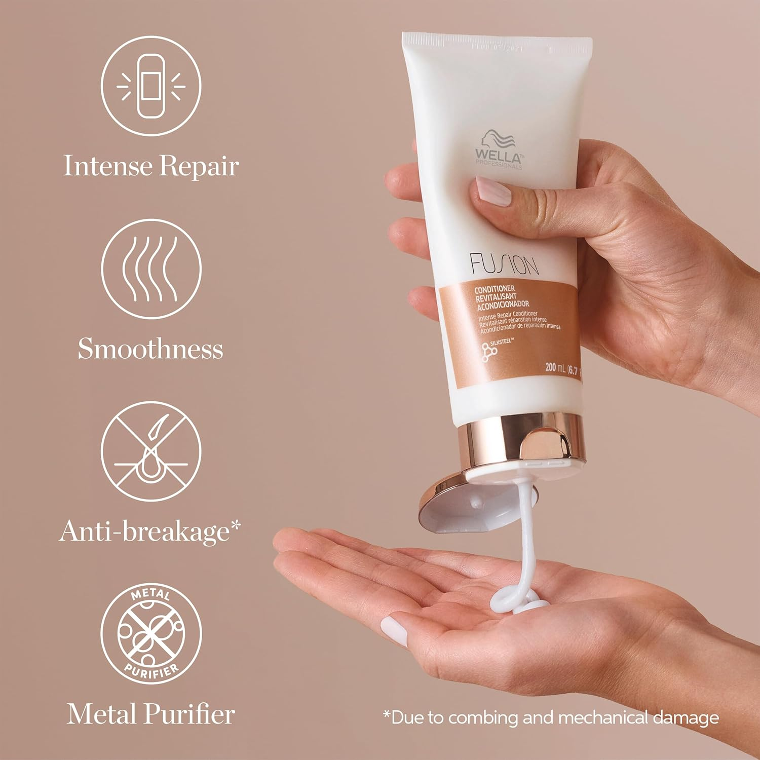 Wella Professionals Limited Edition Fusion Trio Set (Shampoo 250Ml, Conditioner 200Ml, Mask 150Ml) image number 2