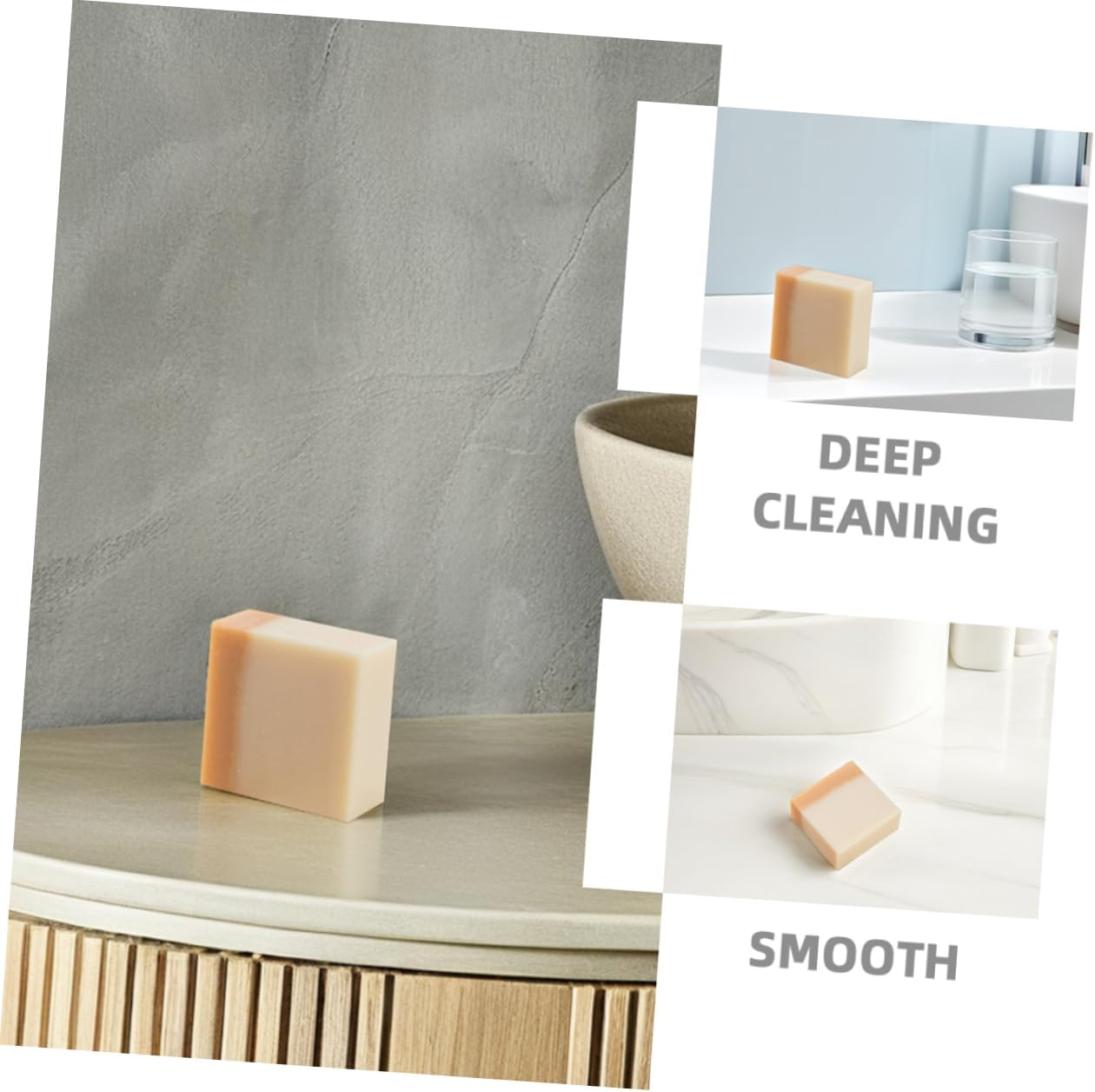 SHERCHPRY 2Pcs Handmade Bar Natural Exfoliating Bath Soap for Daily Facial Cleansing Moisturizing Nourishing Honey for Soft Skin image number 2