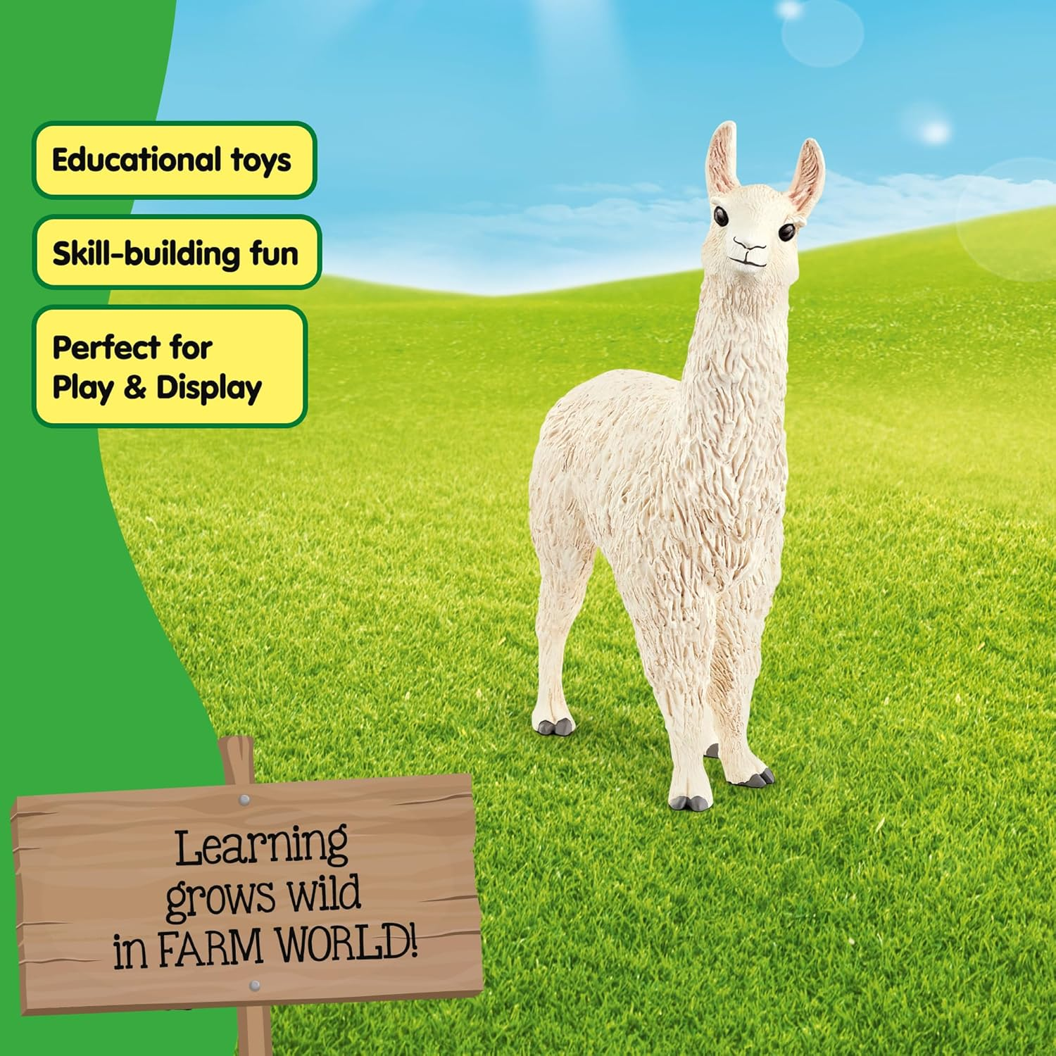 Schleich Farm World, Realistic Farm Animal Toys for Boys and Girls Ages 3 and Above, Llama Toy Figurine image number 1