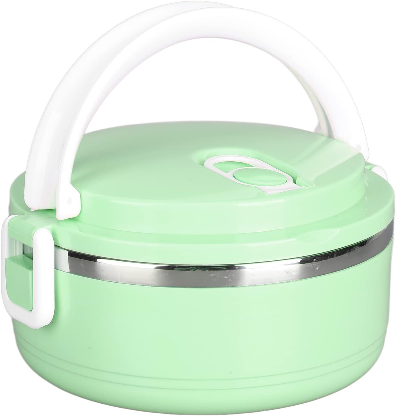 Thermal Insulated Food Box, Tight Stackable Thermal Lunchbox Silicone Sealing Ergonomic 304 Stainless Steel for School image number 3