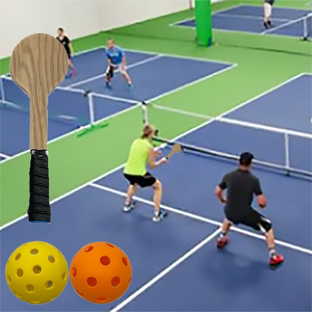 Wooden Pickleball Paddle for Indoor & Outdoor Sweet Spot Training image number 2