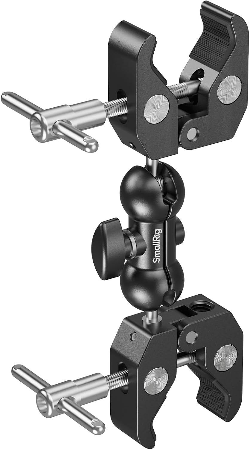 SMALLRIG Adjustable Double Clamp Mount, Dual Head 15-40Mm Anti-Slip Clamp, 1.5Kg Aluminum Alloy Clamp for Photography Lighting/Tripod/Studio - 5331 image number 6