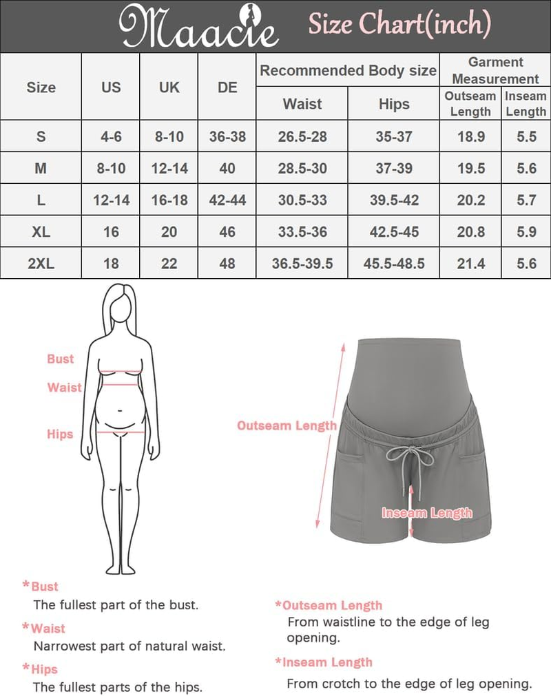 Maacie Pocket Maternity Shorts with Drawstring for Training image number 2