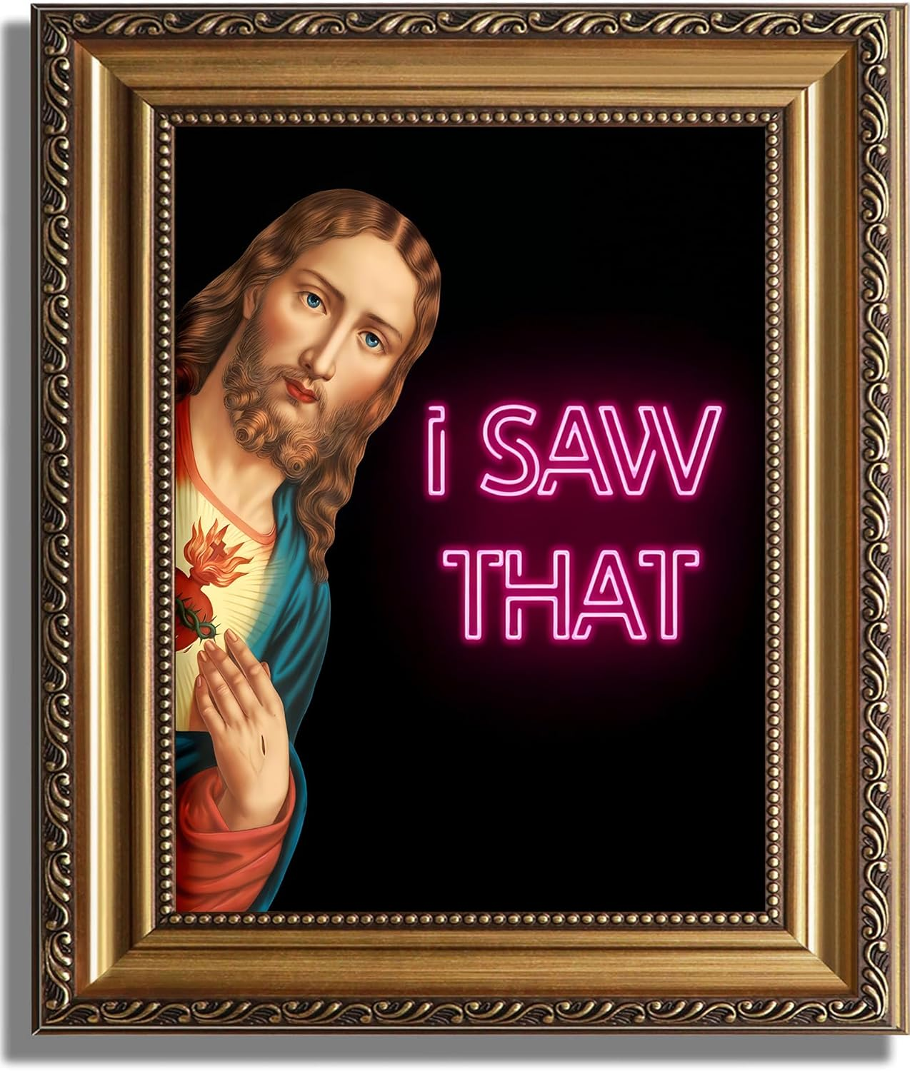 ASTRDECOR Vintage Floral Wall Art, Gold Framed Canvas Wall Art Moody Dark Roses Painting, Vintage Flower Art Print for Kitchen Bedroom Bathroom Wall Decor, French Country Decor - 16" X 24"