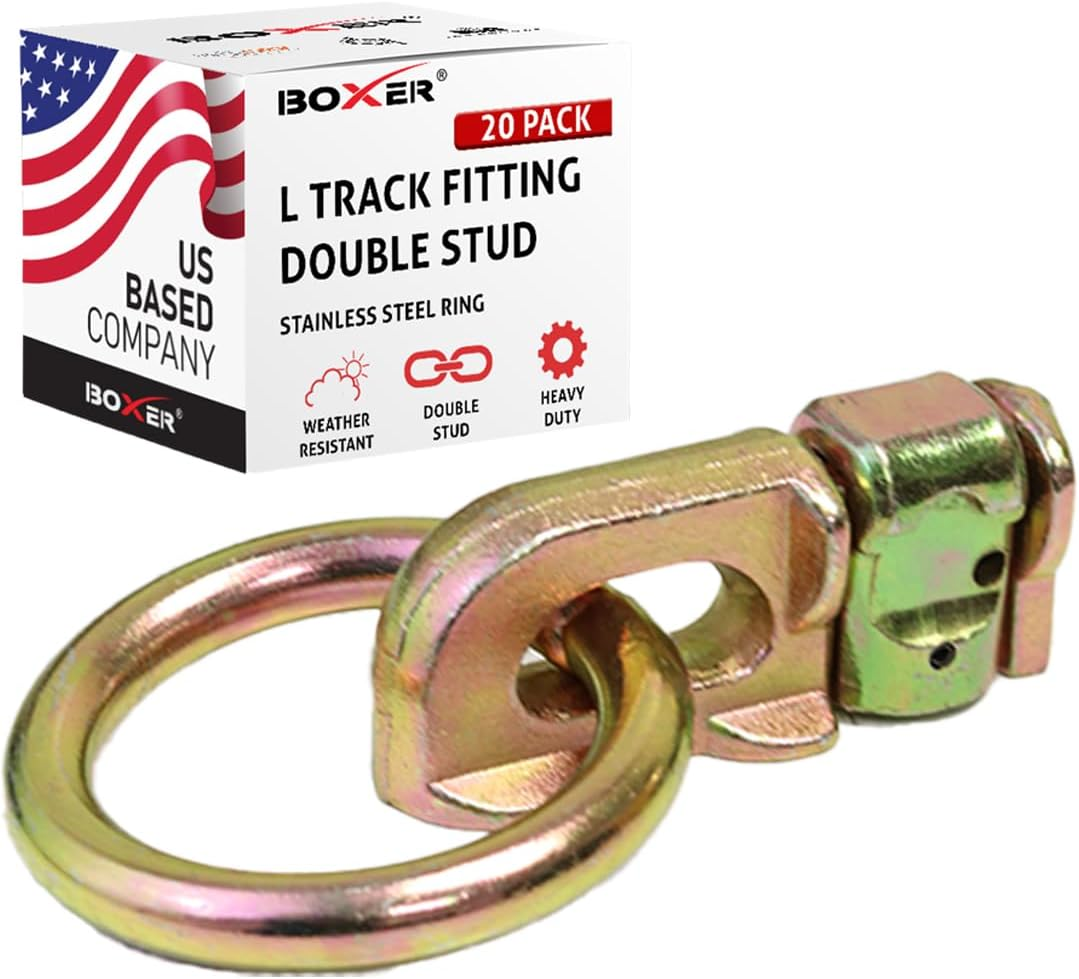 Boxer - 10 Pack - L Track Fitting Double Stud O Ring &ndash; L Track Accessory 5,000Lbs image number 4