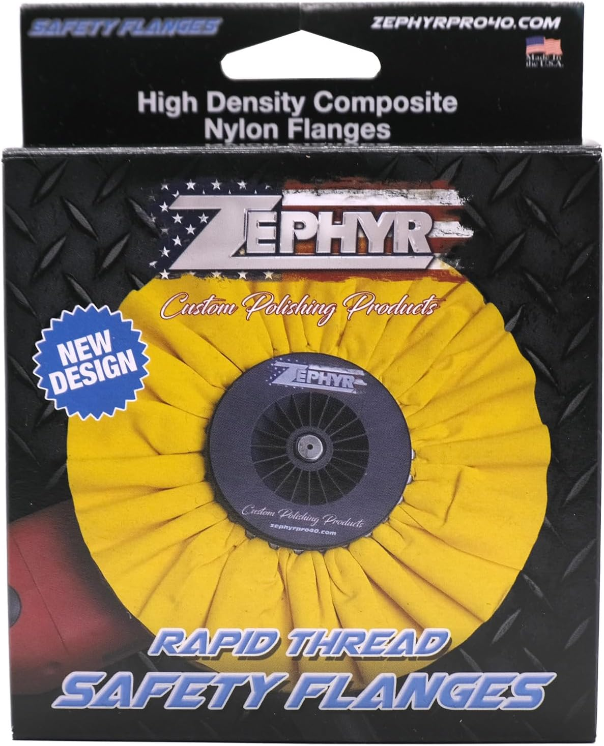 Zephyr Custom Polishing Products Airway Buffing Wheels for Industrial Polishers, Big Rigs and Lifted Trucks. Made in the U.S.A.(Final Finish - White Flannel)
