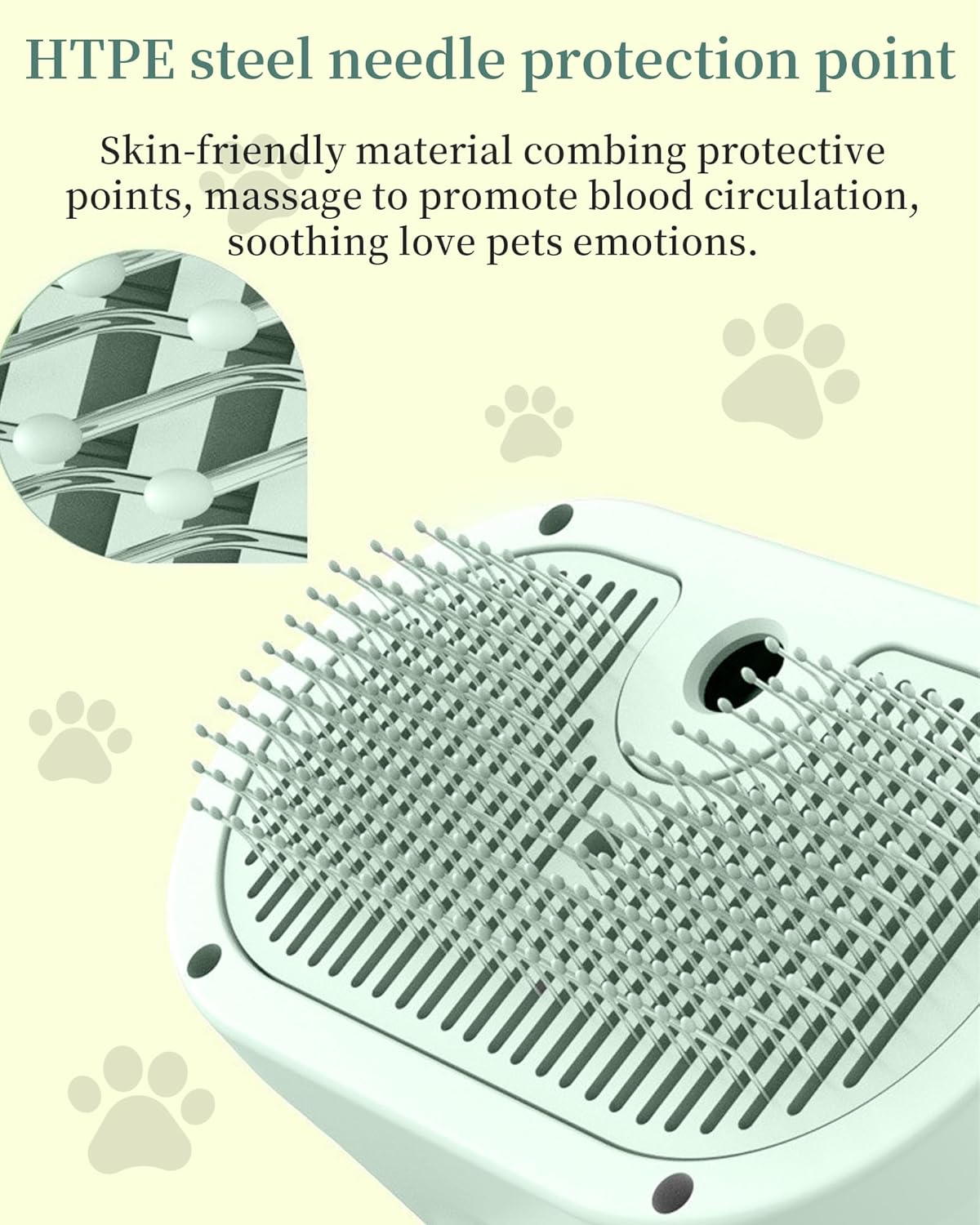 Cat Brush with Steam, 3 in 1 Cat Steam Brush Pet Brush for Shedding Pet Hair Cleaning Brush Comb Steamy Cat Brush Easily Removes Mats, Tangles, and Loose Fur, Rechargeable, Low Noise, Green - Pink image number 6