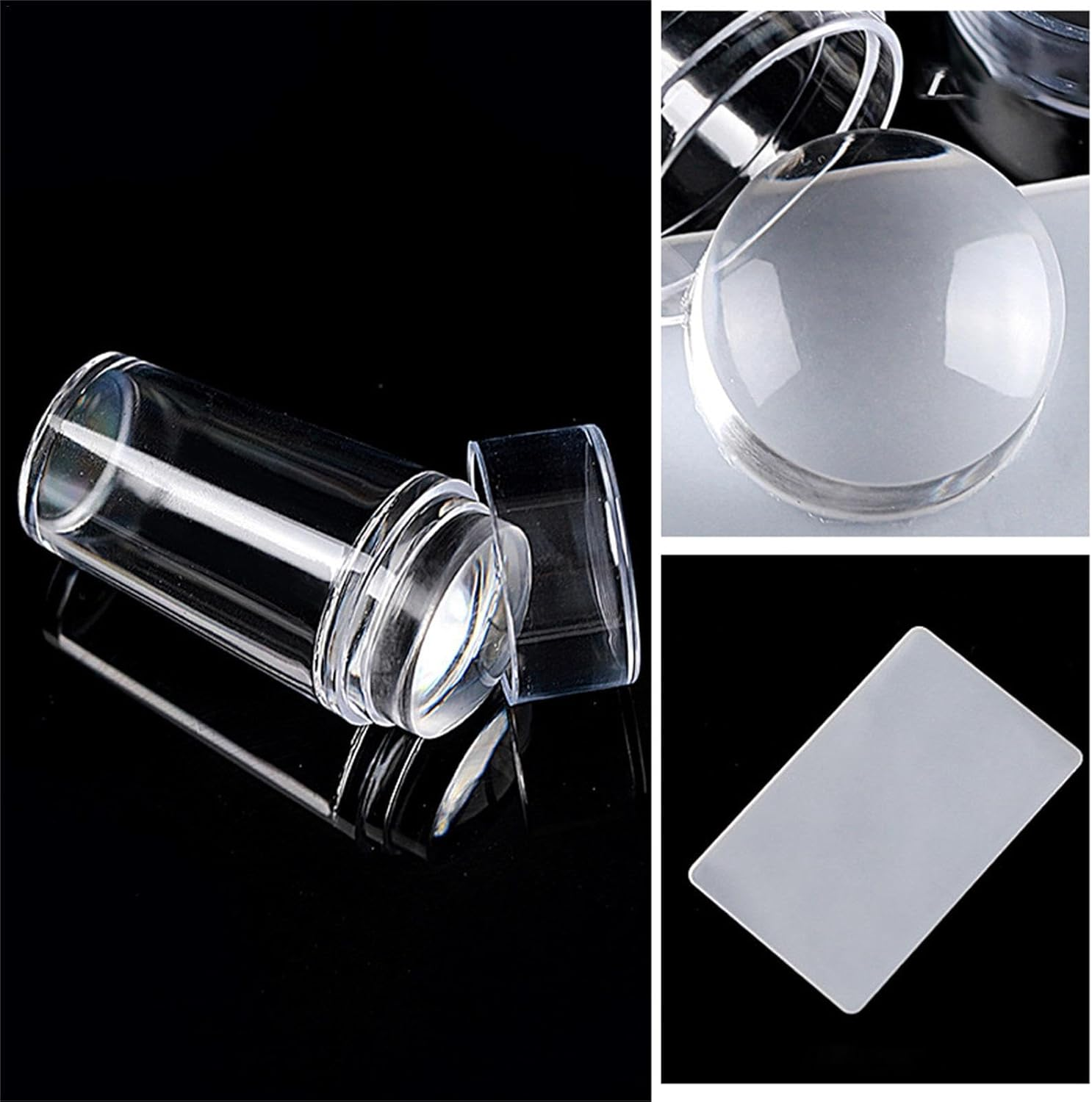 Euyehn Clear Nail Stamp | Jelly Nail Stamps for French Style | Stamping Stamper Scraper - Suitable for Most Nail Sizes, , image number 3