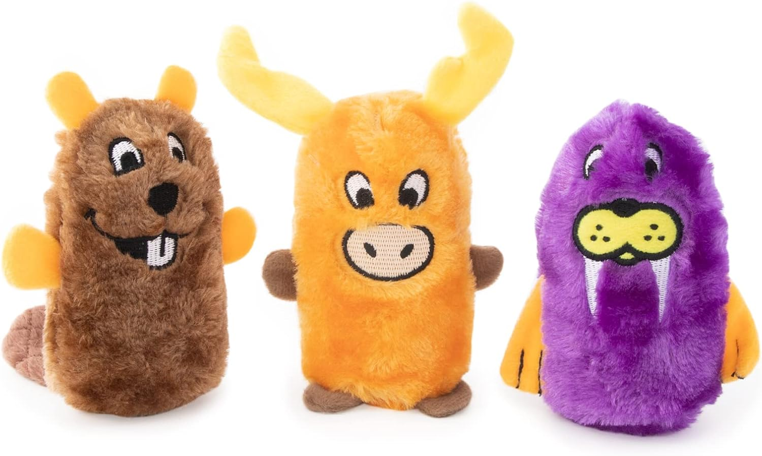 Zippy Paws Plush Dog Squeaker Toy, 3 Count