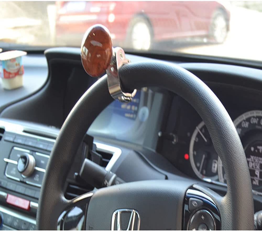 Steering Wheel Knob, Steering Wheel Spinner Knob,Brown Universal Fit Vehicle Steering Wheel Spinner,Universal Fit for All Cars,Tractors,Trucks, Boats image number 5