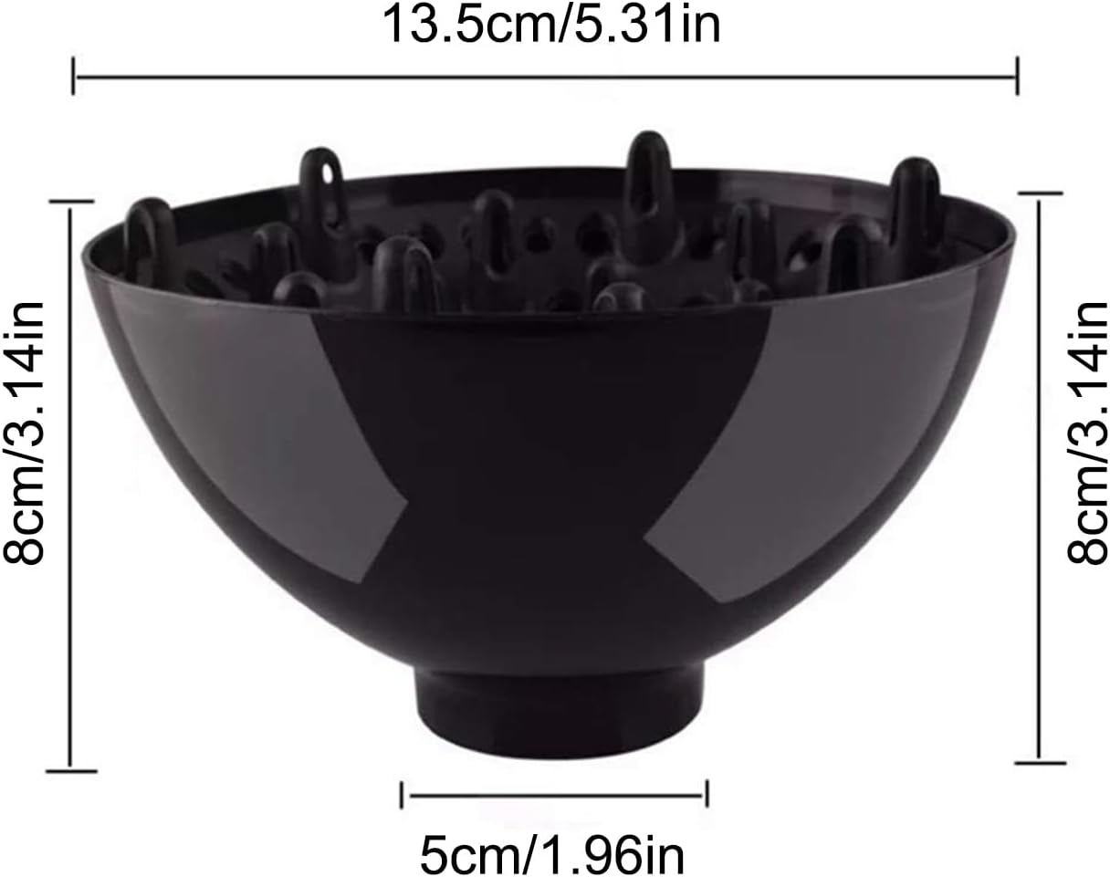 Hair Dryer Diffuser - Universals Diffuser Attachment for Curly and Wavy Hair, Professional Salon Tool | Flexible Application Adjustable from 1.4" to 2.6", Styling Tool for Adults and Women