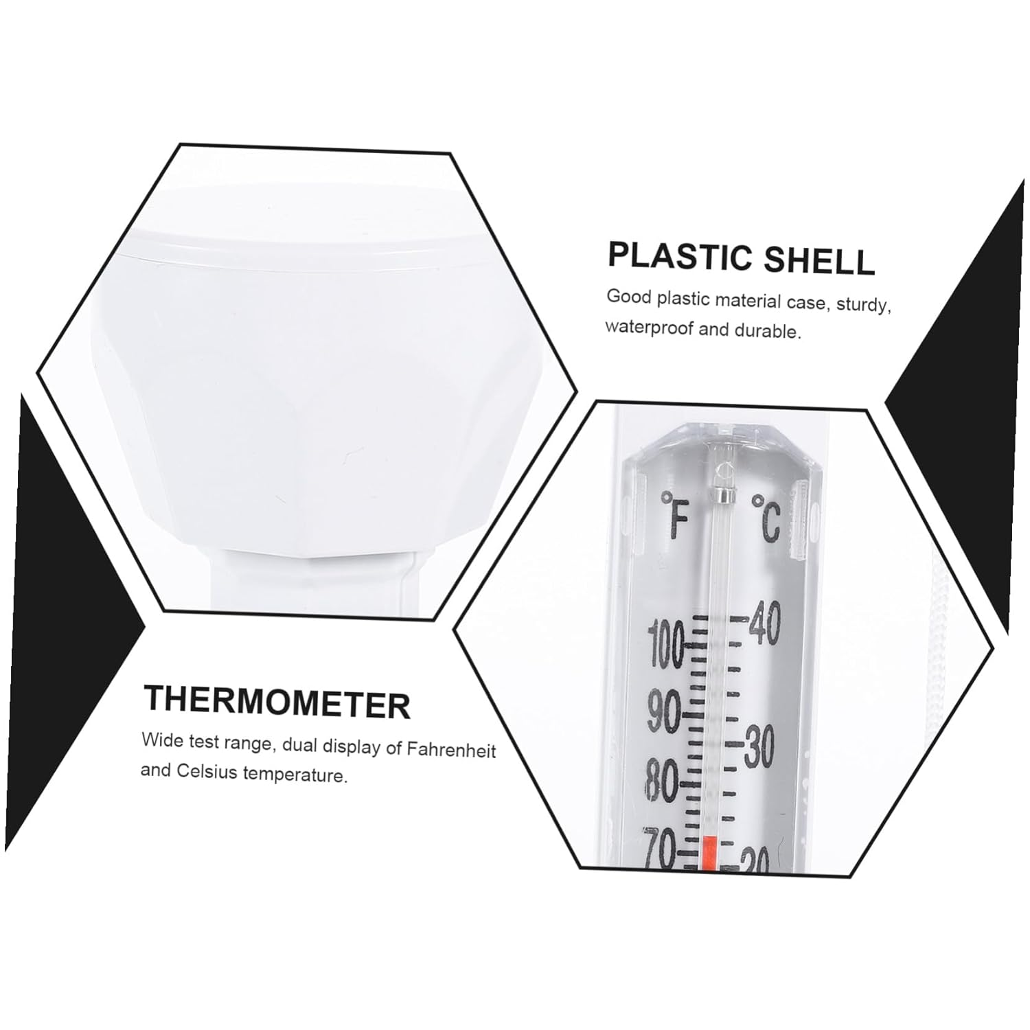 Floating Pool Thermometer with Dual Celsius and Fahrenheit Display Temperature for Fishponds Baths Saunas and Swimming Pools Read Floating Water Temperature Gauge image number 2