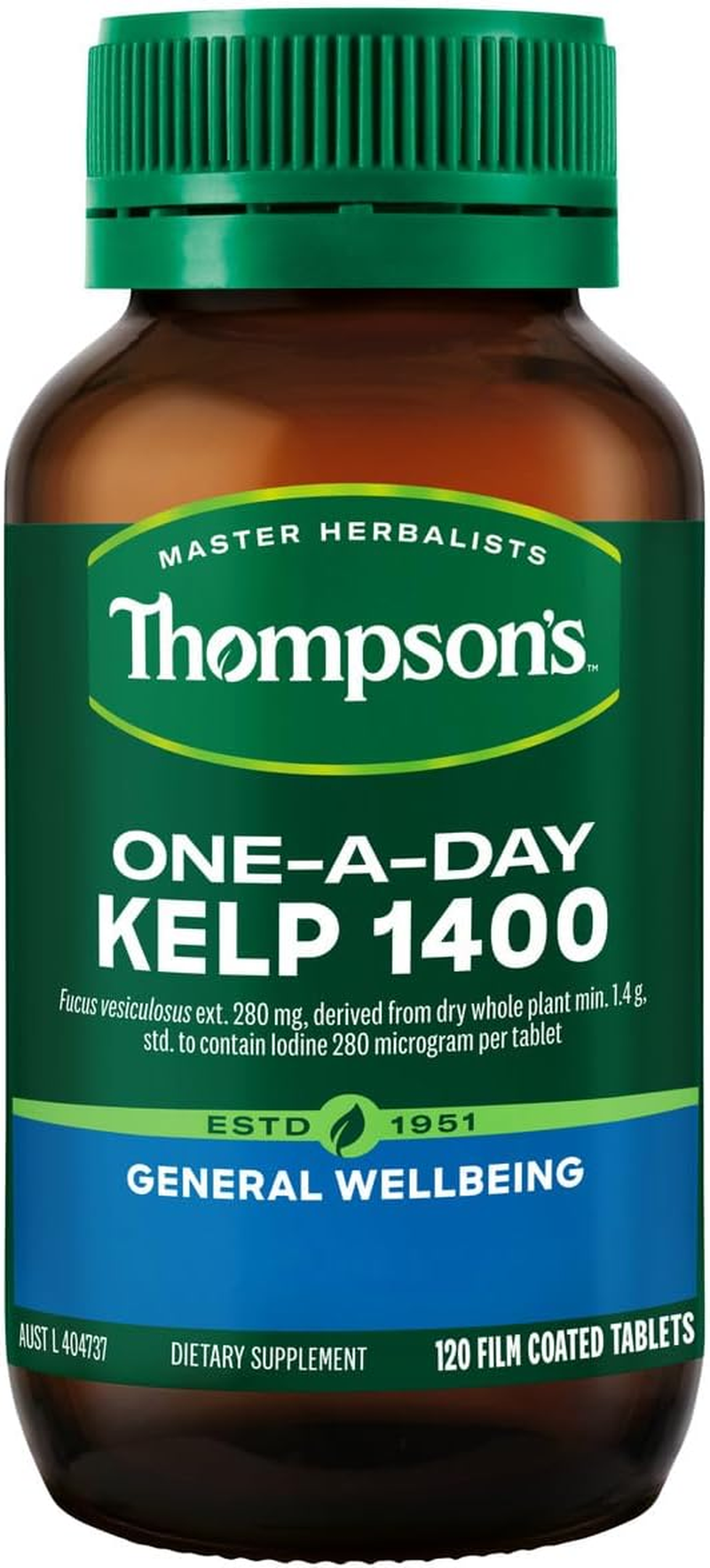 Thompsons One-A-Day Kelp 1400Mg 120 Tablets image number 2