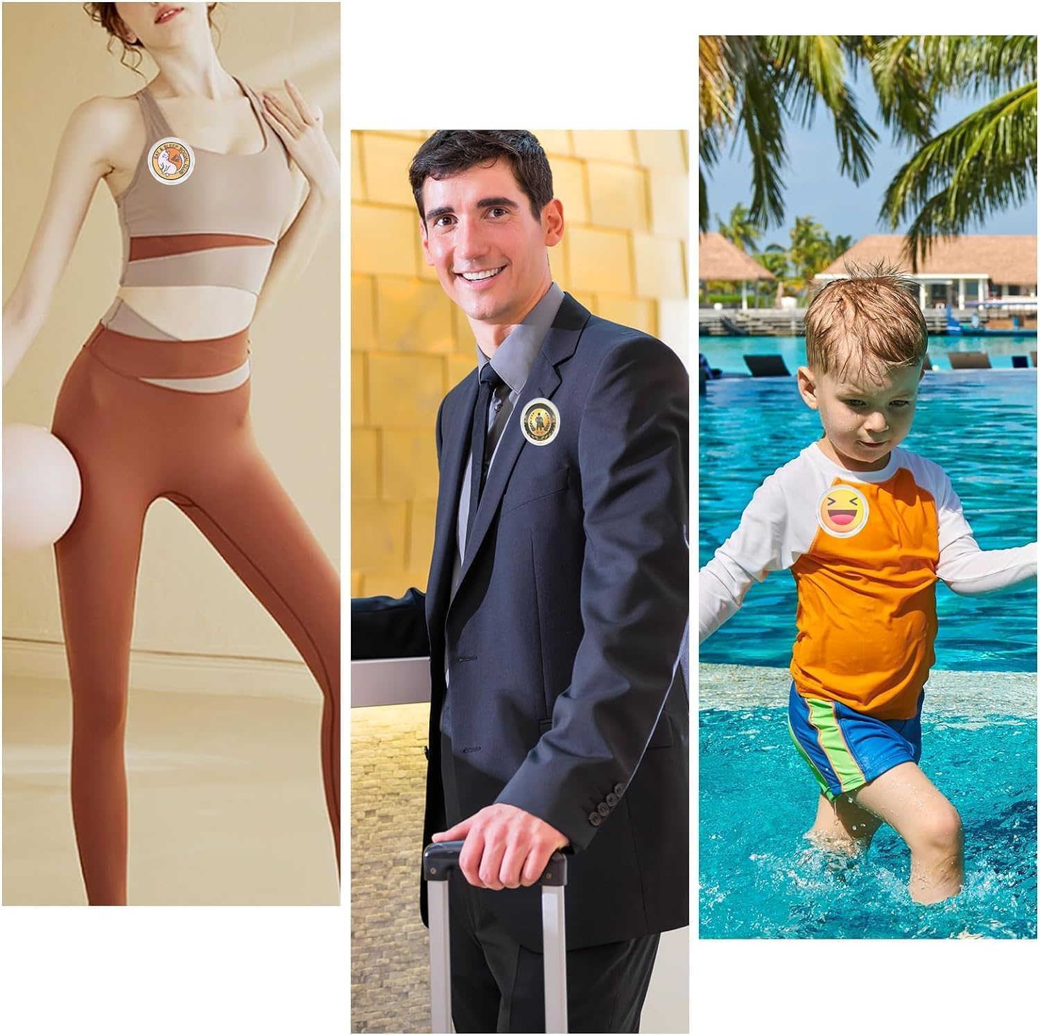 JRGTDS Acrylic Button Pin Badges, 24 Pcs 2.3 Inch Clear round Pin Blank Buttons Badges, DIY Crafts Supplies, Office, School Activities image number 2