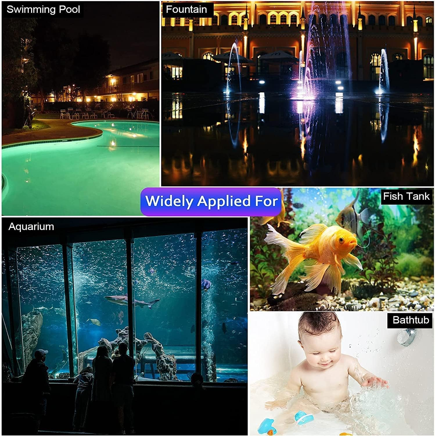 Floating Pool Lights, Pool Lights with 6 Dynamic Lighting Effects, IP68 Waterproof Pool Lights That Float, Upper and Lower Color Changing Pool Lights for Inground Pool-2Pack image number 3