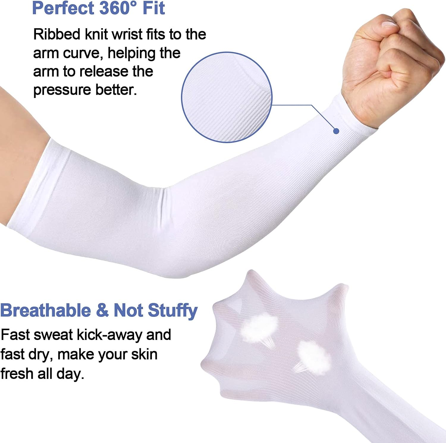 UV Sun Protection Arm Sleeves for Women Men Youth, Beister Arm Warmers Outdoors Arm Covers for Running,Hiking,Mountaineering,Golfing,Gardening,Cycling,Volleyball image number 5