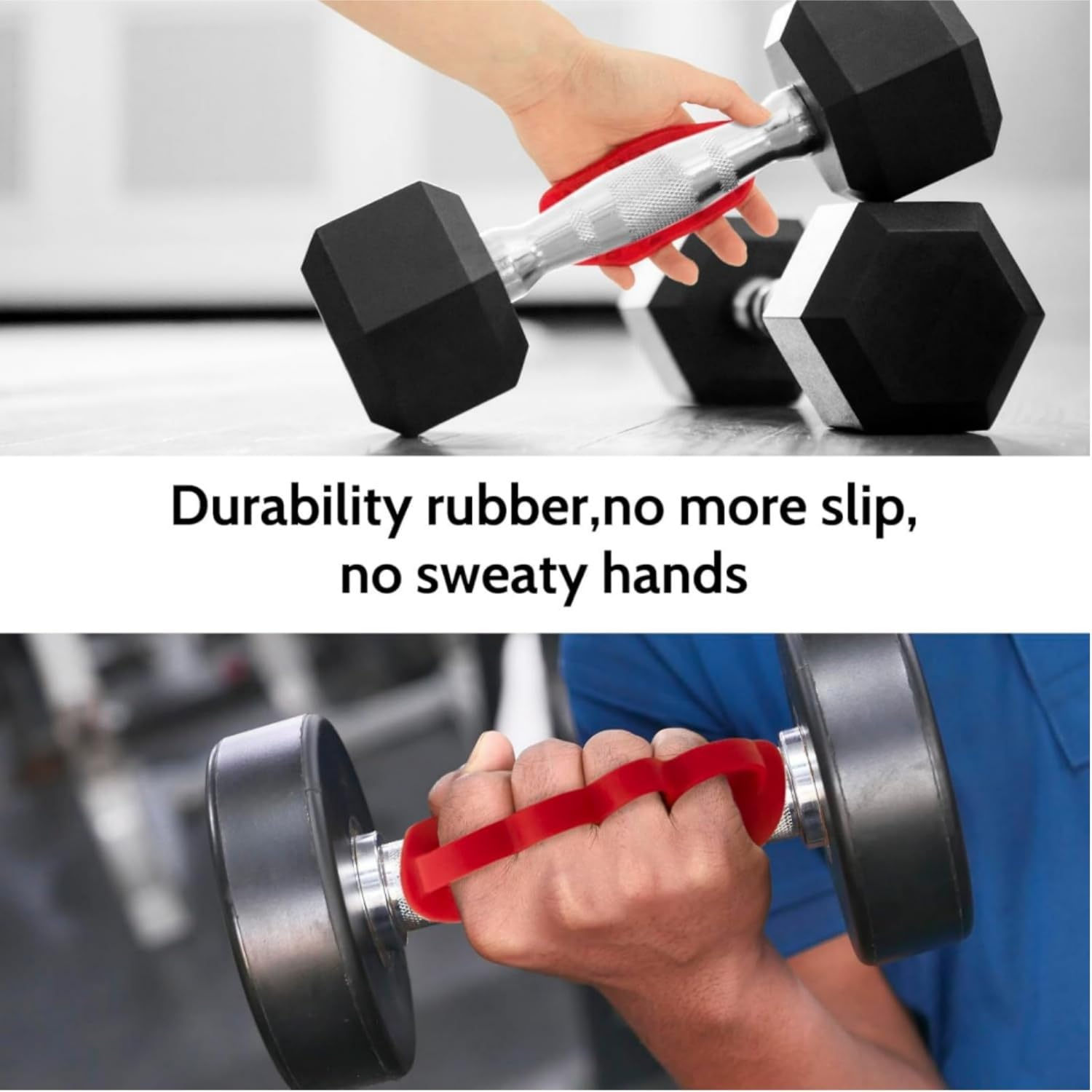 Shoyisenka Fitness Grip Strength Trainer - Anti-Slip Five-Finger Gloves, Suitable for Strength Training Such as Pull-Ups, Deadlifts, and Bench Presses, with a Portable Storage Case Included. - Red C image number 3