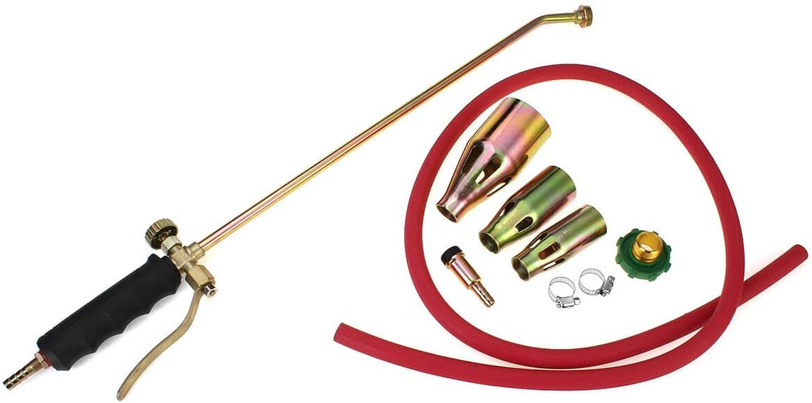 3 Nozzles Propane Butane Torch Weed Burner Weed Torch Gas Blow Torch Head for Burning Weed, Roof Insulation and Roads Paint Removal (Propane Butane Not Included) image number 4