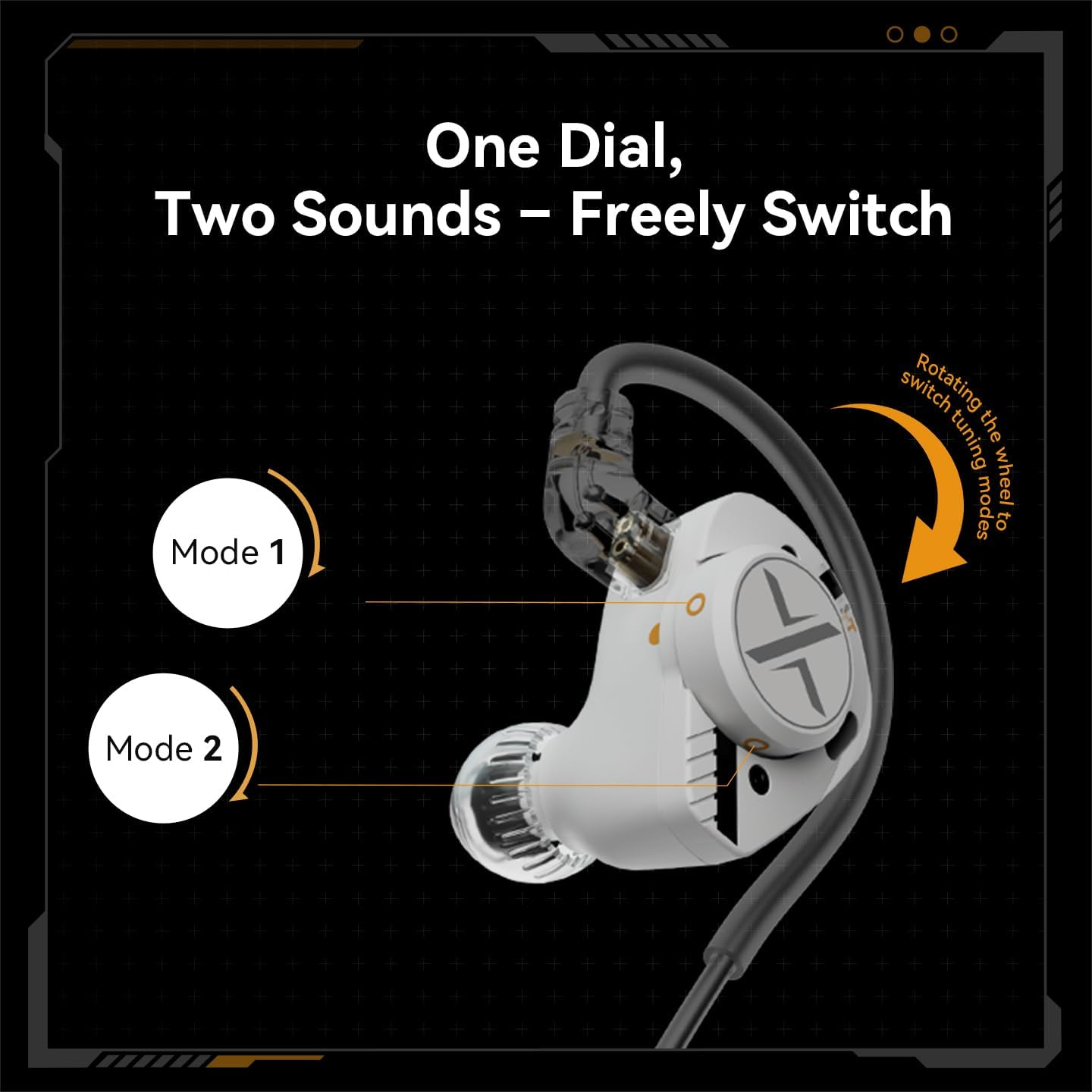 Ooopusx Op.24 2DD+4BA Hybird In-Ear Headphones Hifi Wired Monitors Earbuds with One Dial (3.5Mm No Mic) image number 2