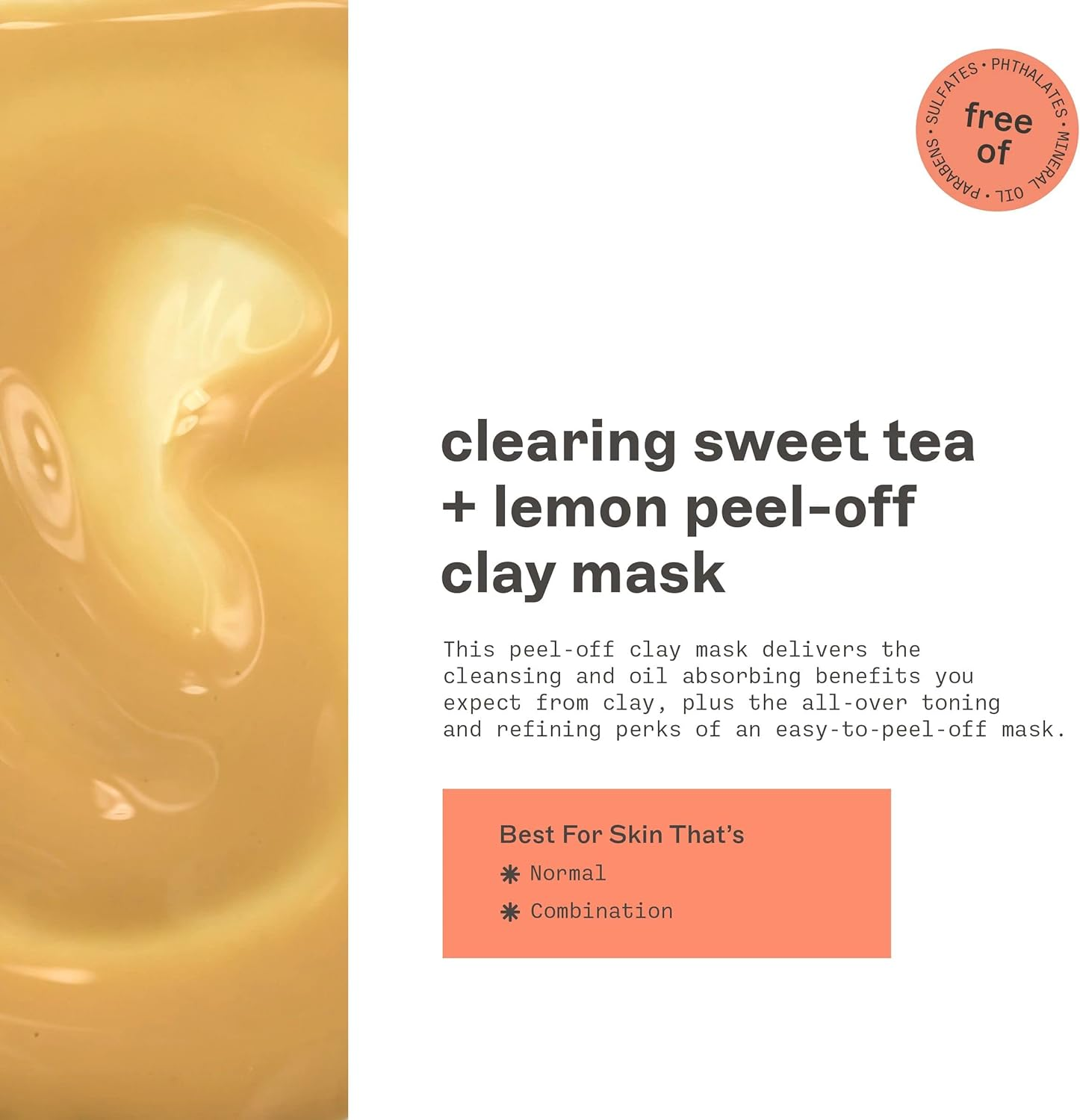 Freeman Feeling Beautiful Clearing Sweet Tea and Lemon Peel-Off Clay Mask 175Ml, 1050 Gram image number 3