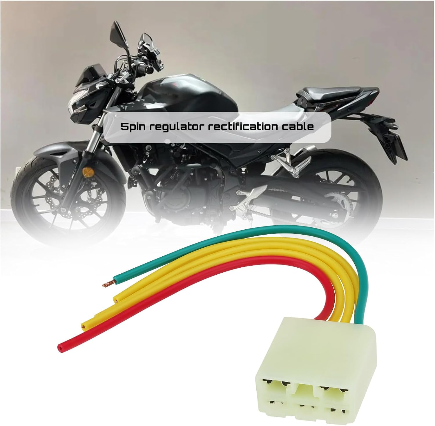 1Pc Motorcycle Voltage Regulator Rectifier Cable Accessories 5 Pin Voltage Regulator Wiring Harness Compatible with Honda CBF 600 400 image number 5