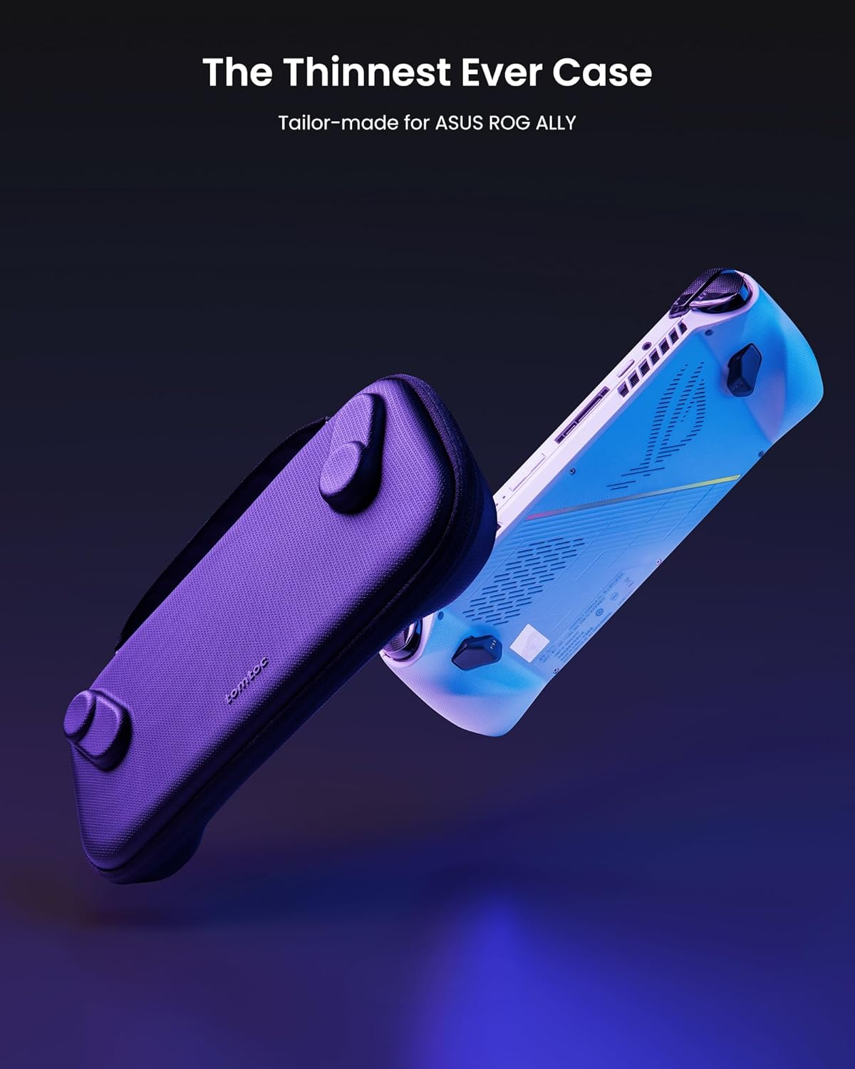 Tomtoc Protective Case Compatible with ROG Ally Handheld, Hard Shell Portable Travel Carrying Bag for ROG Ally & Accessories, Shockproof, Travel Friendly, Black image number 3