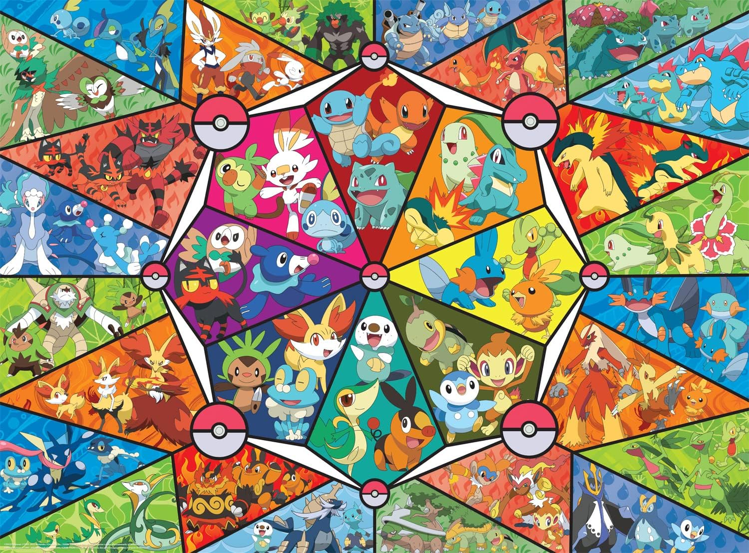 Buffalo Games - Pokemon - Stained Glass Starters - 1000 Piece Jigsaw Puzzle image number 4